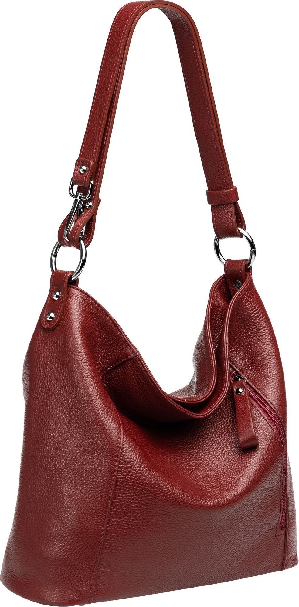 Caspar Schultertasche 2-in-1 Leder Umhängetasche Damen Tasche -PREMIUM LINE günstig online kaufen
