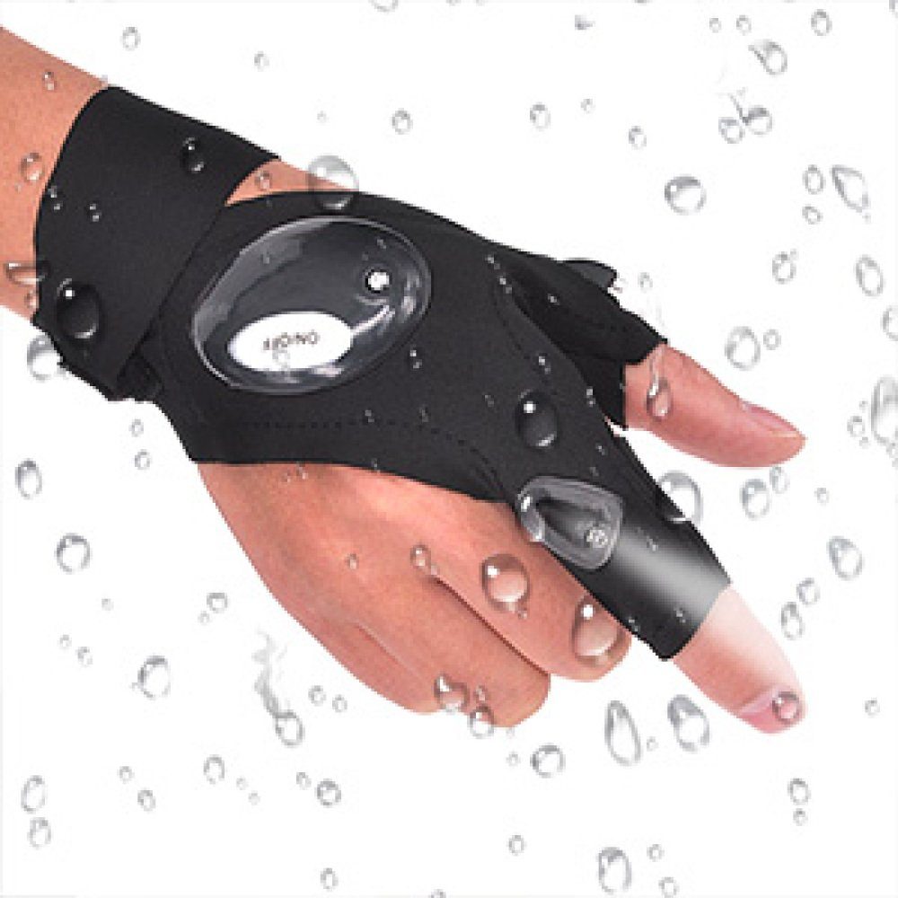 Jormftte Taschenlampen-LED-Handschuhe Angelhandschuhe