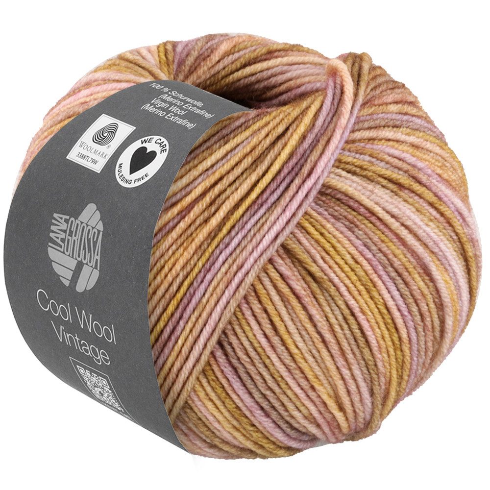 LANA GROSSA COOL WOOL VINTAGE Häkelwolle, 160 m (Ton-in-Ton gefärbte Merinowolle in Vintage-Optik), 50 g