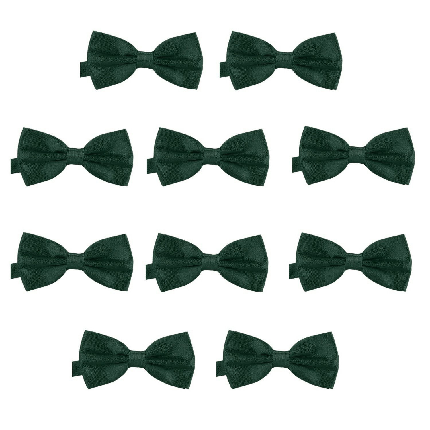DonDon Fliege 10er Set DonDon Herren Fliege 12 x 6 cm (Packung, 10-St) bereits gebunden, verstellbar, Seidenlook, 10er-Set