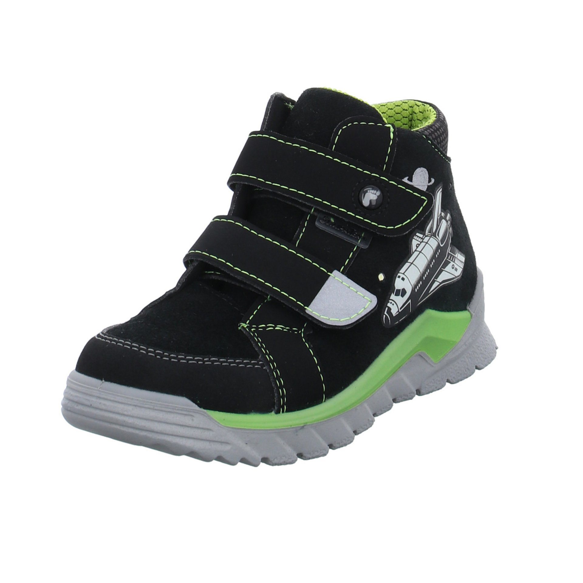 Ricosta Jungen Schnürhalbschuhe Nevio Klettschuh Klettschuh Veloursleder schwarz (090) | Sneaker