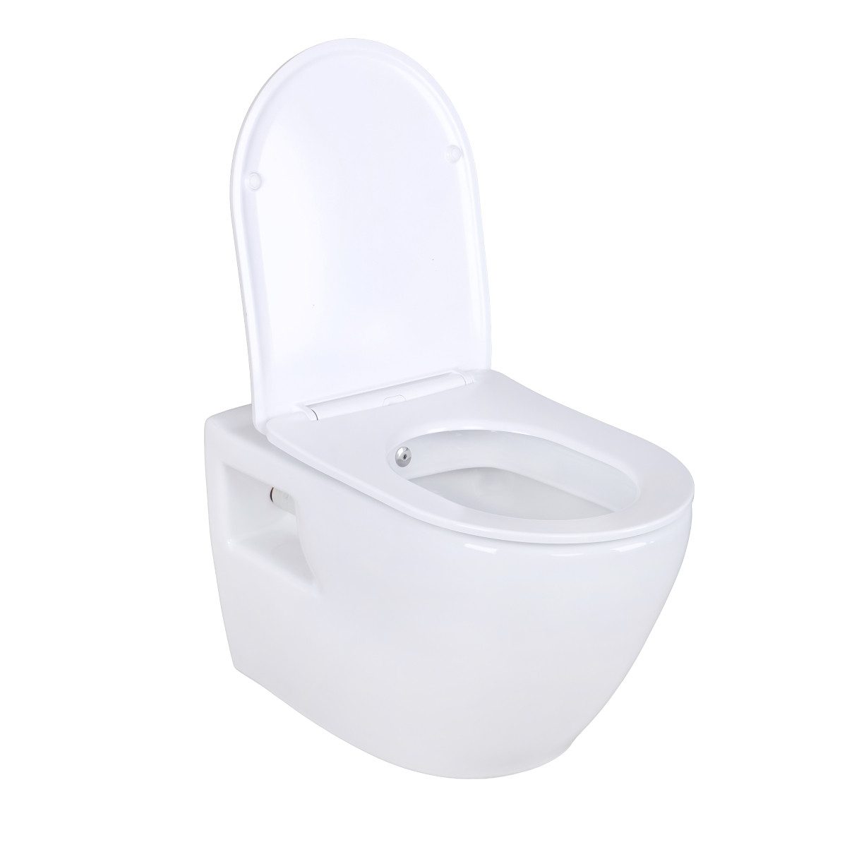 Belvit WC-Komplettset mit Taharet / Bidet Funktion, verschiedene WCs in schwarz & weiß, (Spar-Set Spülrandloses Wand-WC), Softclose, Vorwandelement, Absperrvent – Bild 4 von 5