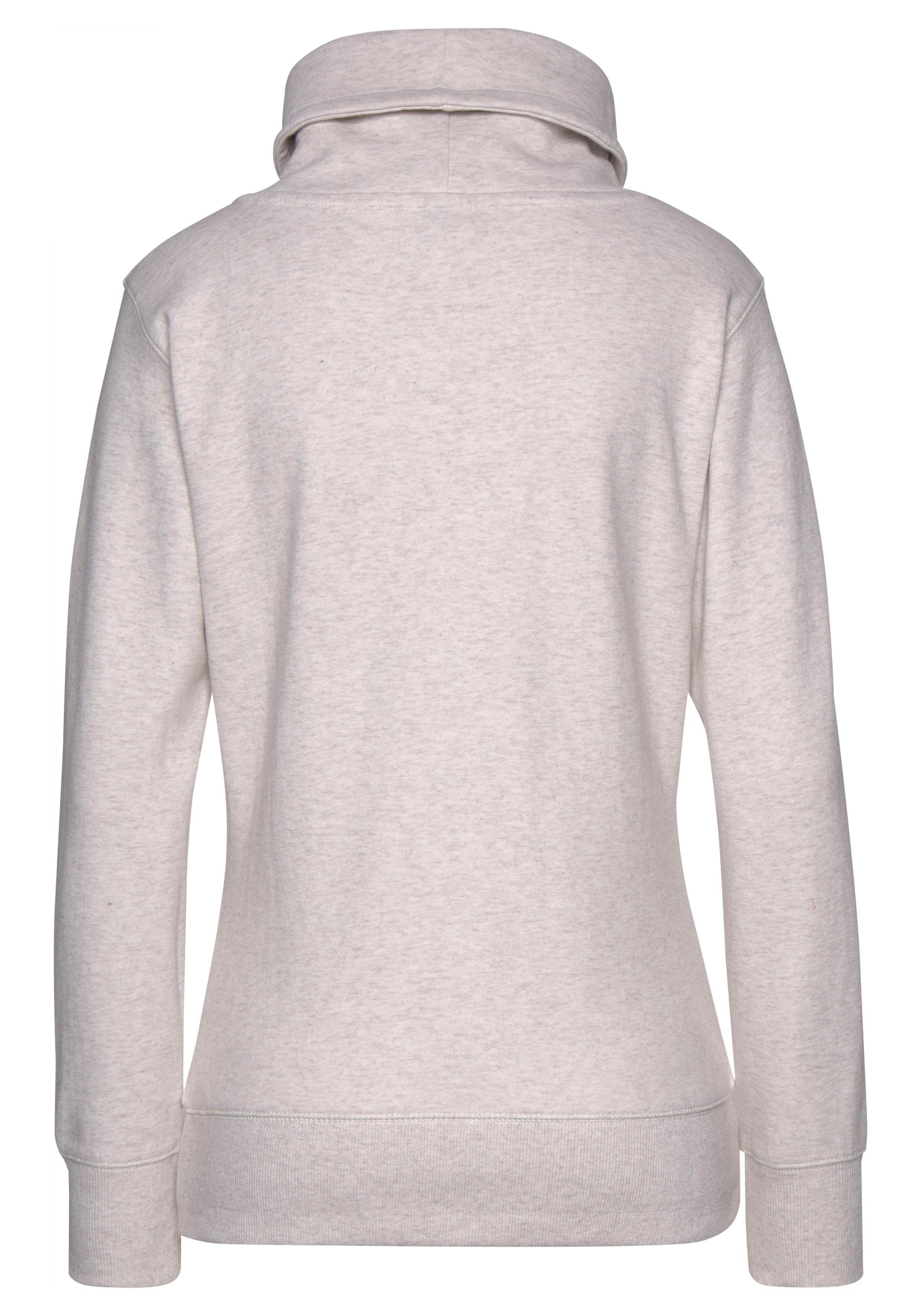 Bench. Loungewear Longsweatshirt mit Stehkragen in Layeroptik und Kängurutasche, Loungewear – Bild 4 von 5