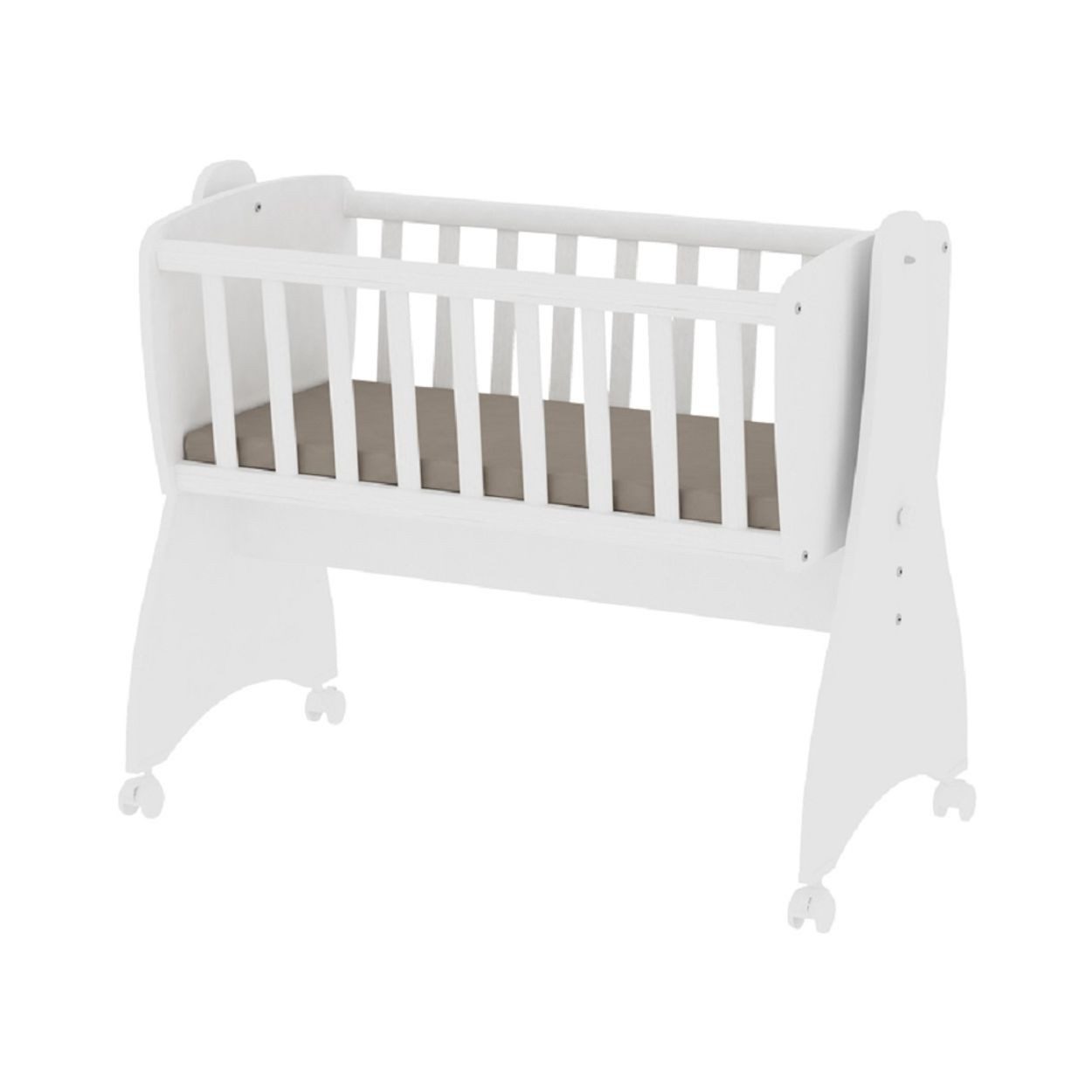Lorelli Komplettbett Babywiege, First Dreams, Räder, 4 Räder, Bremsen, umbaubar