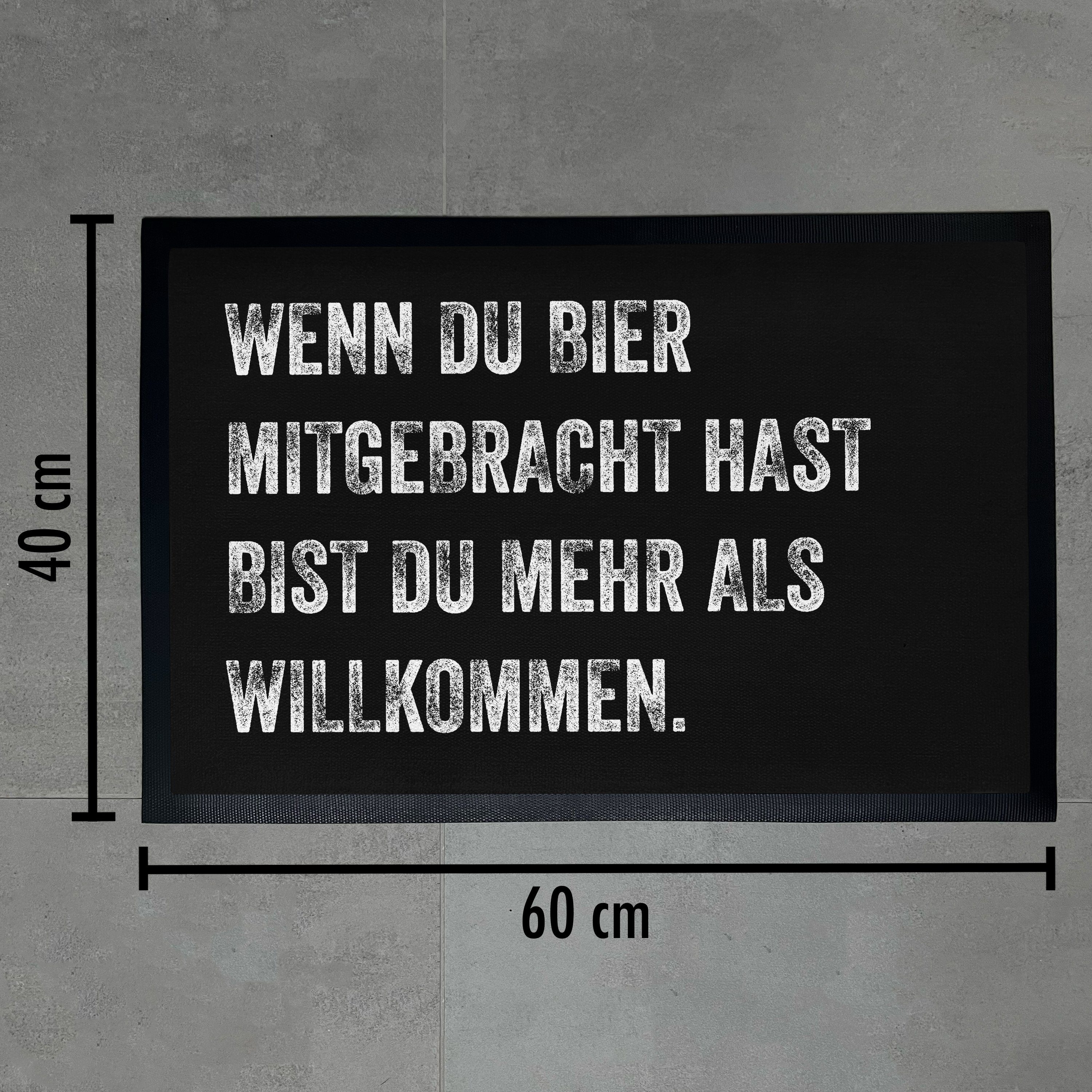 Fußmatte Lustige Bier Fußmatte Geschenk 60x40, Humor Spruch Spruch Fussmatte mit Trendation