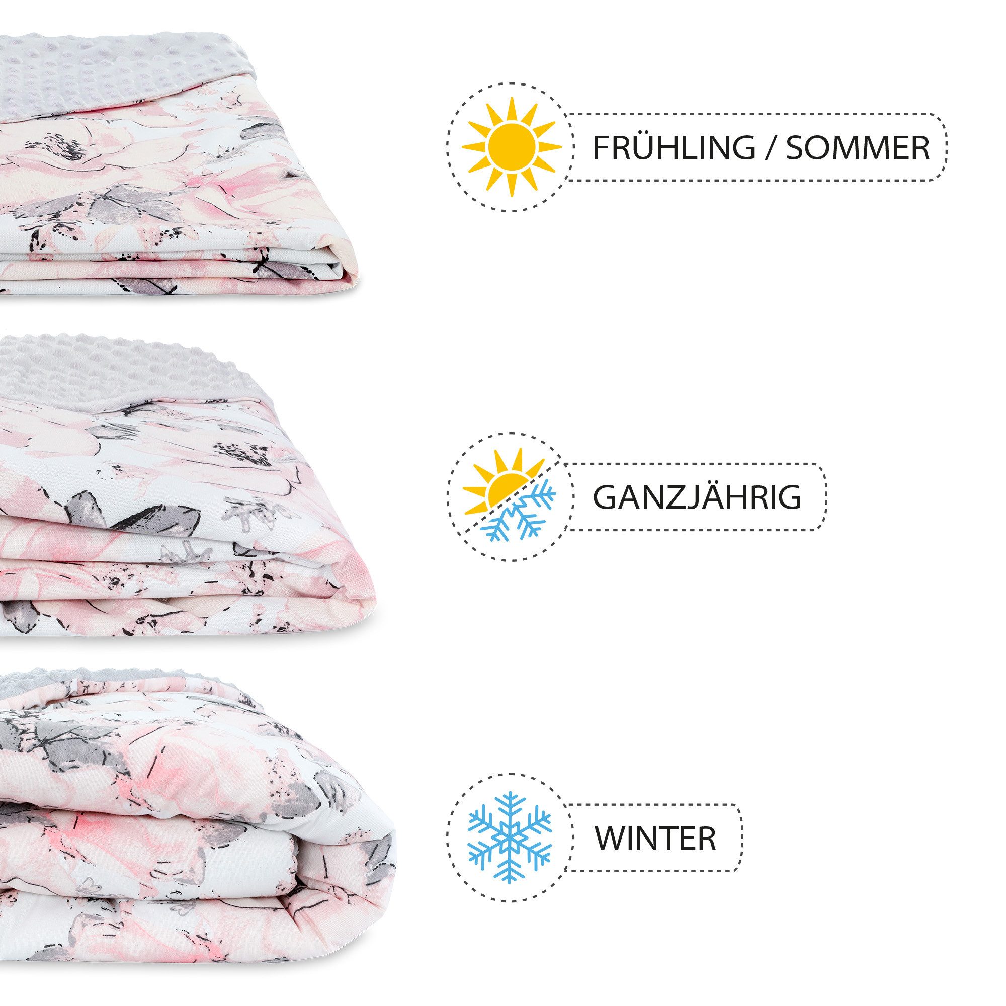Einschlagdecke Babyschale Baby Decke 90x90 cm - Fußsack Blanket für Kinderwagen, Totsy Baby – Bild 4 von 5