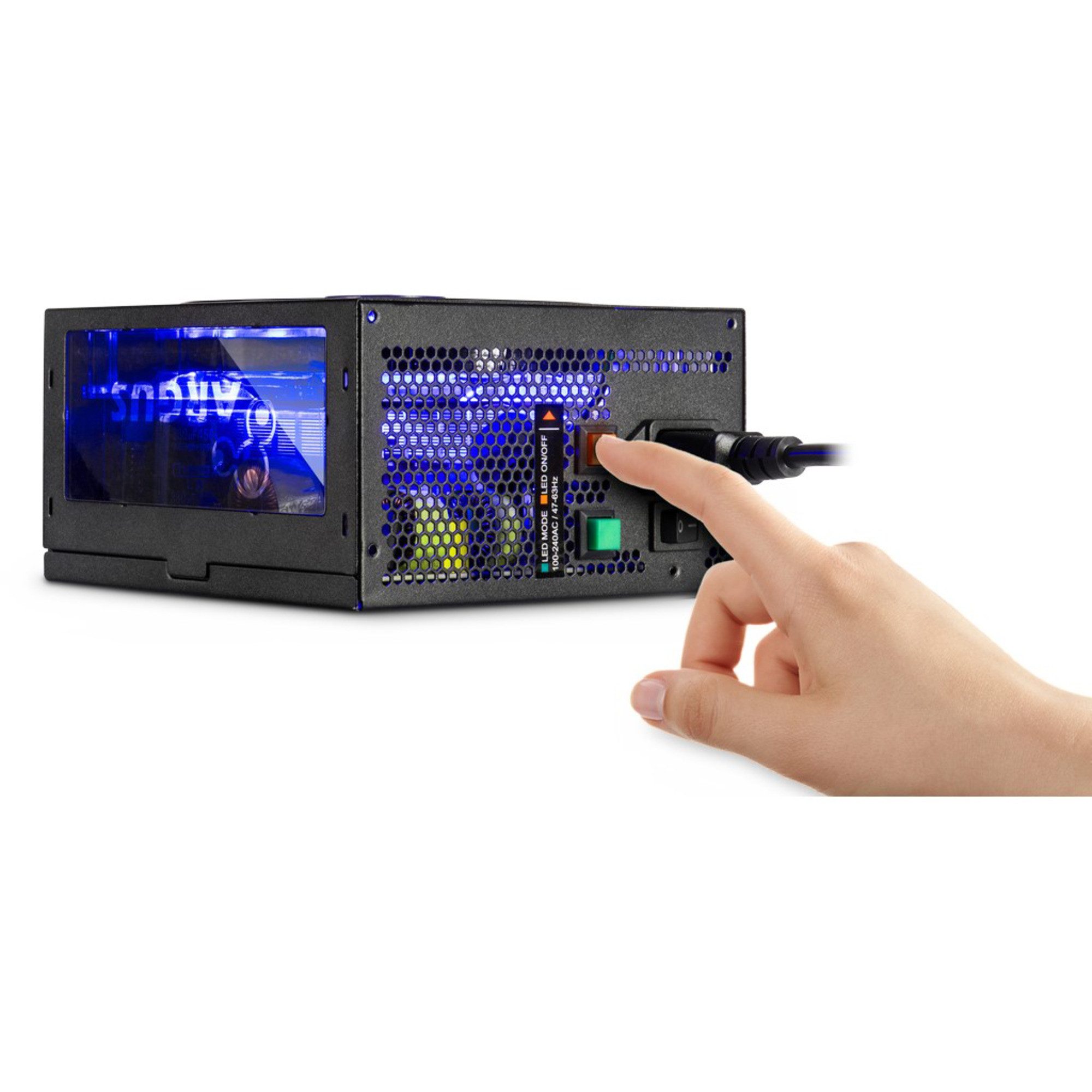 Inter-Tech Inter-Tech Argus RGB-500W II, PC-Netzteil, (1x PC-Netzteil (80 PLUS Bronze)