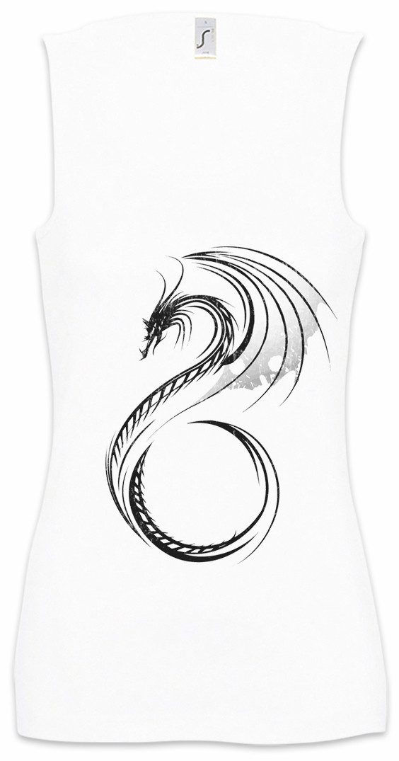 Tanktop Celtic Dragon II Ärmelloses Damen T-Shirt Kelten Knoten Keltisch Kreuz