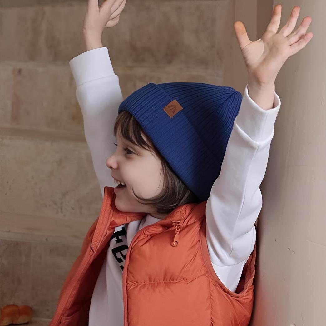 Diyarts Beanie (Vielseitiges Baby-Set, Kindermütze, 2-St., Kuschelige Eleganz für Kleine, Kinder) Leicht & Atmungsaktiv, Doppellagiges Acryl-Design, Wintermütze
