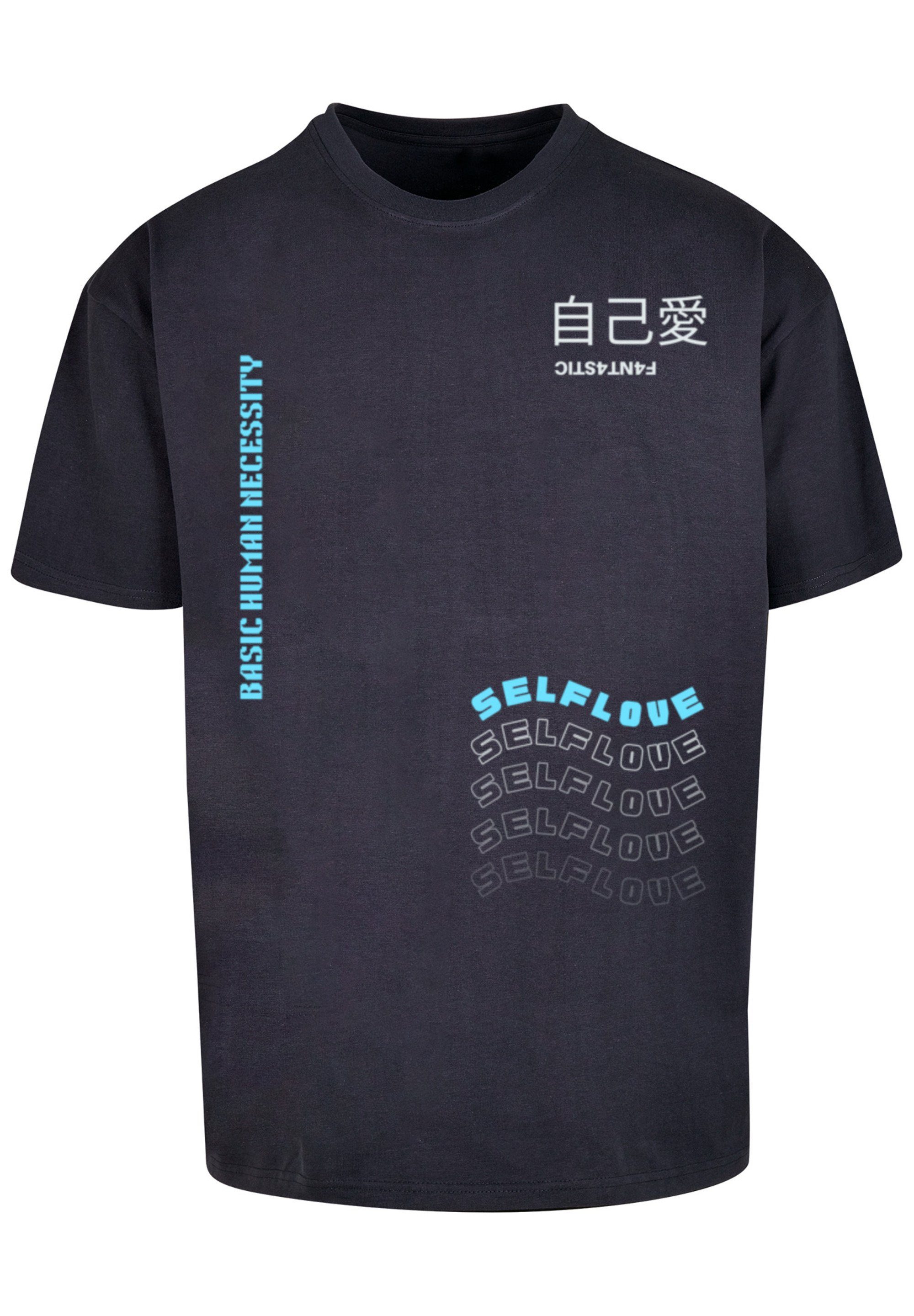 TEE T-Shirt Self OVERSIZE F4NT4STIC navy Print Love
