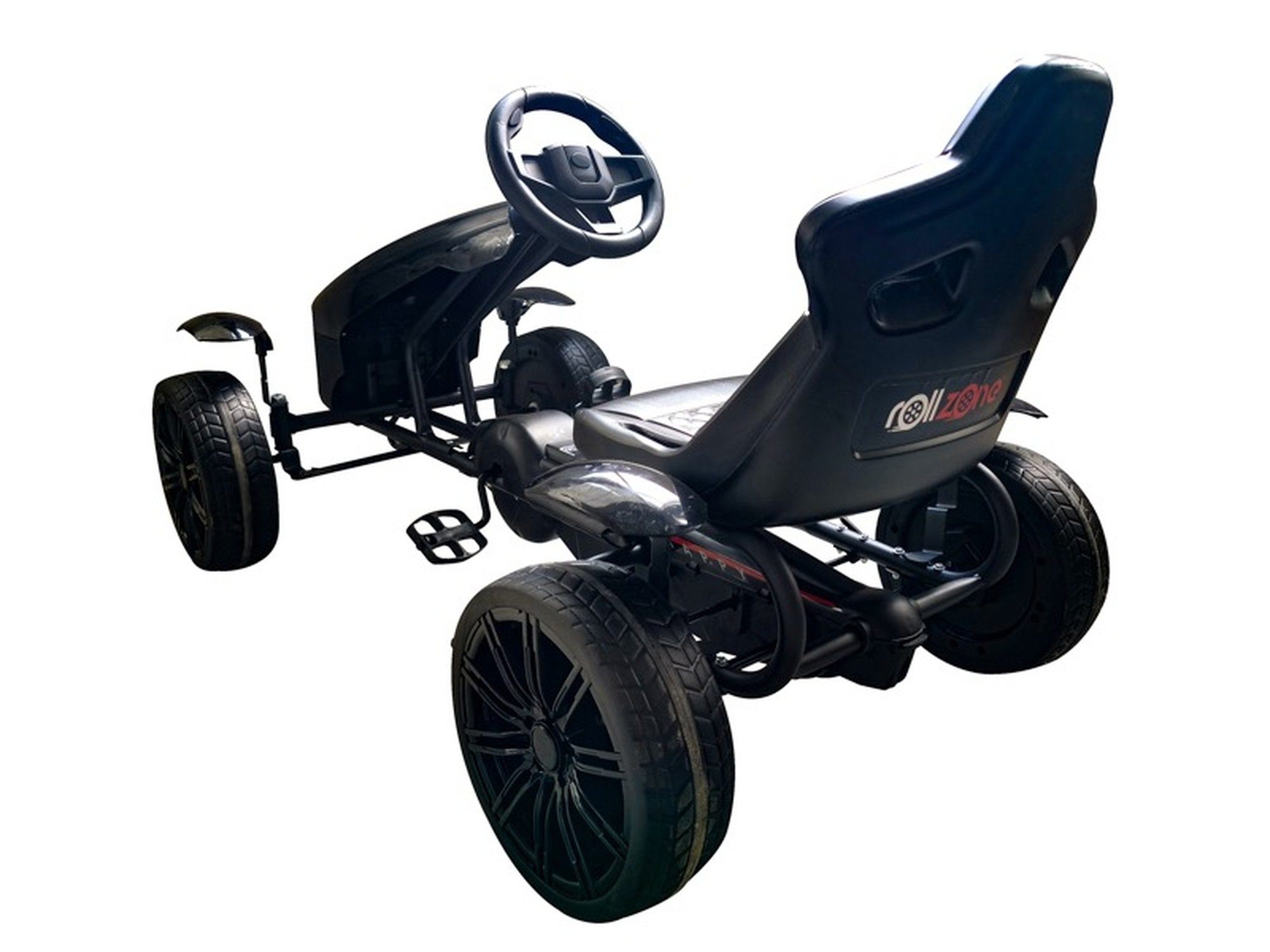 und Pedal-Go-Kart schwarz mit bis Gangschaltung Belastbarkeit kg Matteo - TPFLiving Go-Kart 30 Handbremse, - Tretauto EVA-Gummireifen, - Farbe: