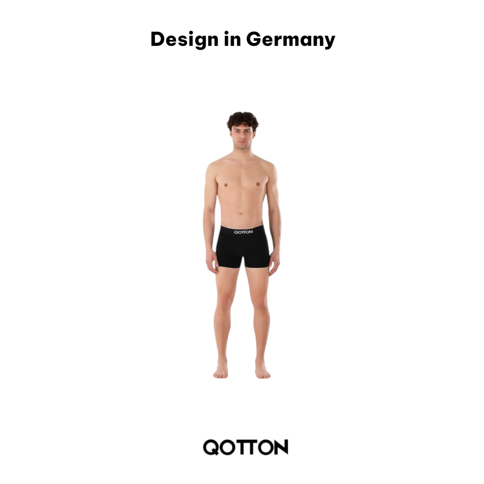 Qotton Boxershorts 6er-Pack Boxershort Unterwäsche ohne kratzenden Zettel