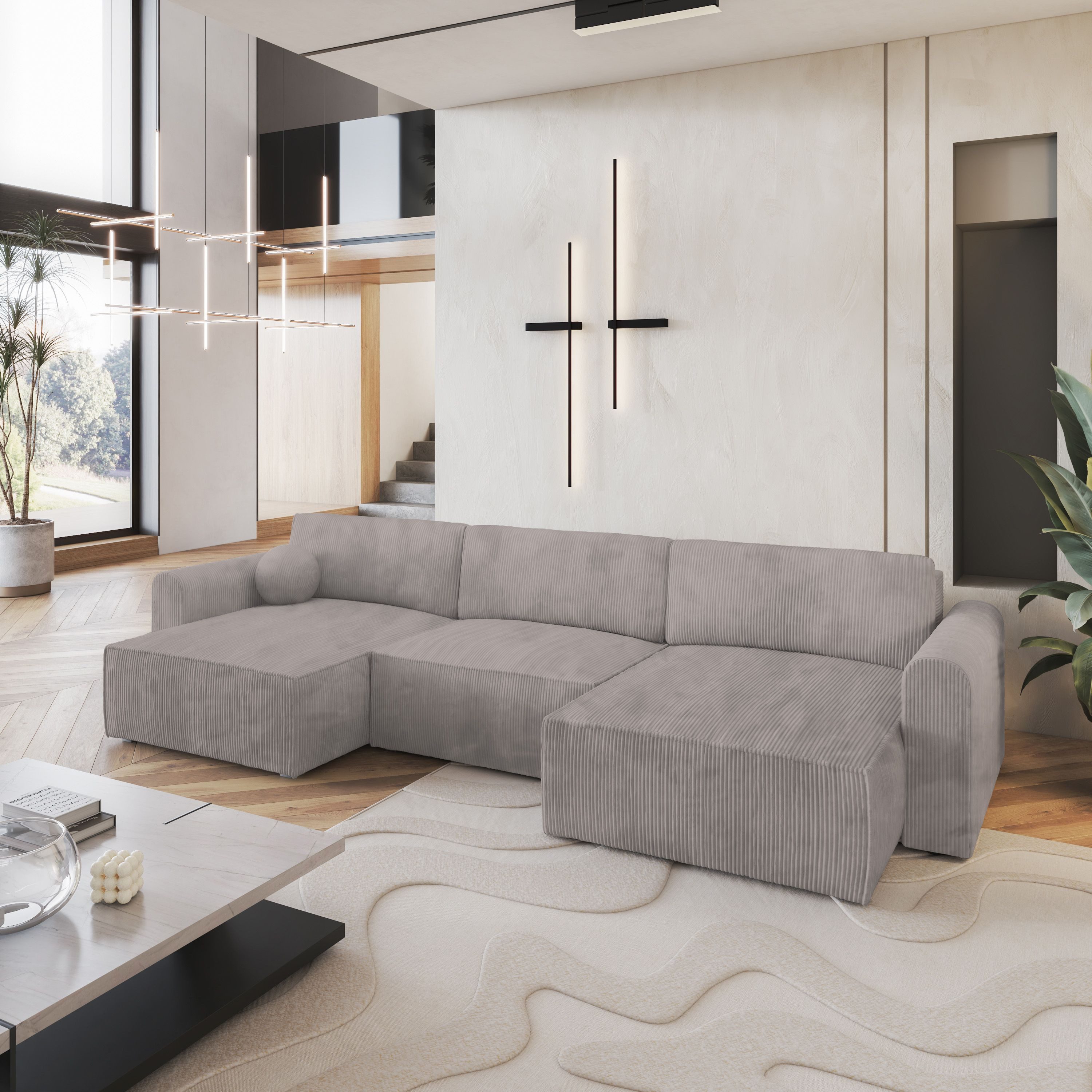 Masseno Ecksofa FENTO mit Schlaffunktion U-Form, günstig online kaufen