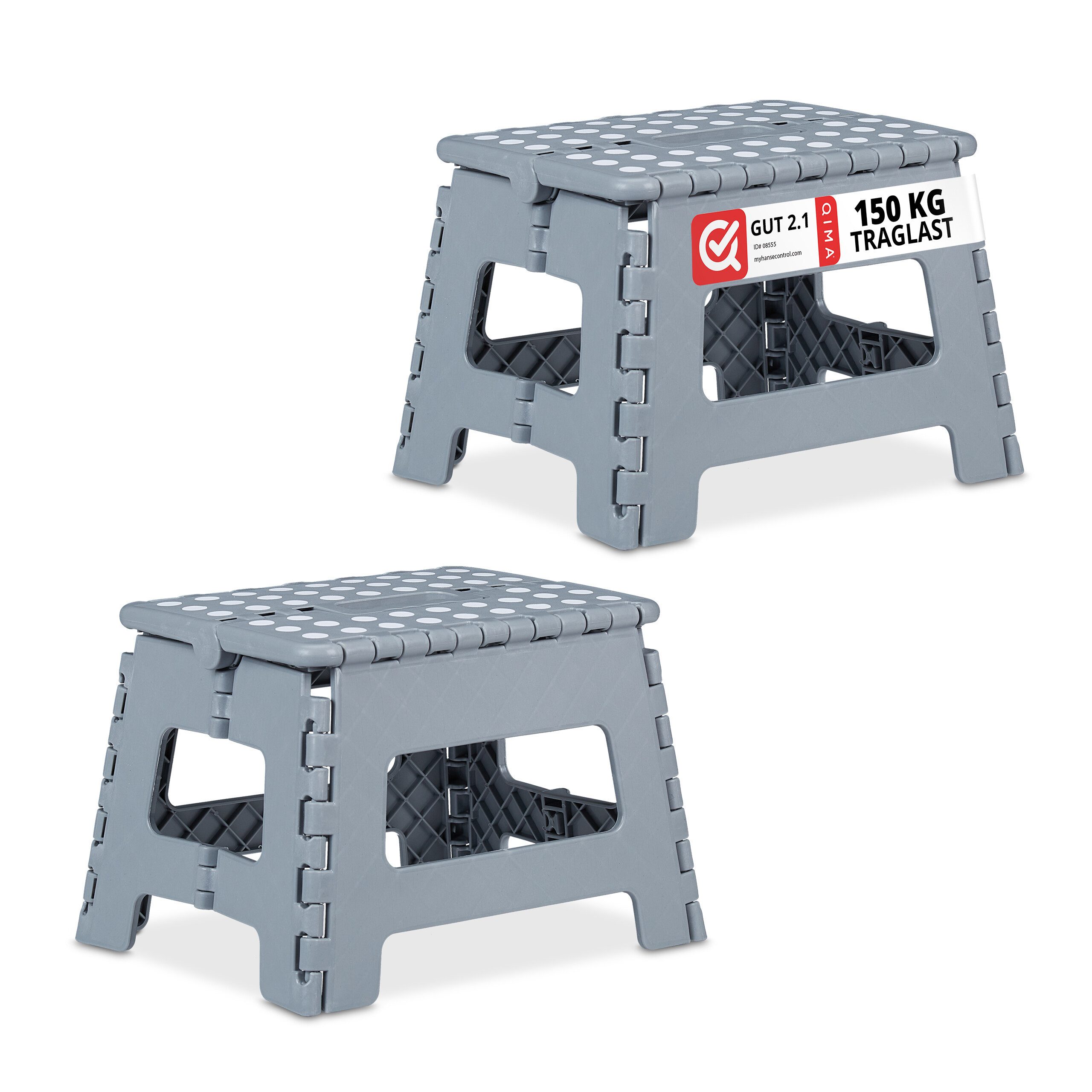 Sitzhocker Klapphocker faltbar M hellgrau 4er Set