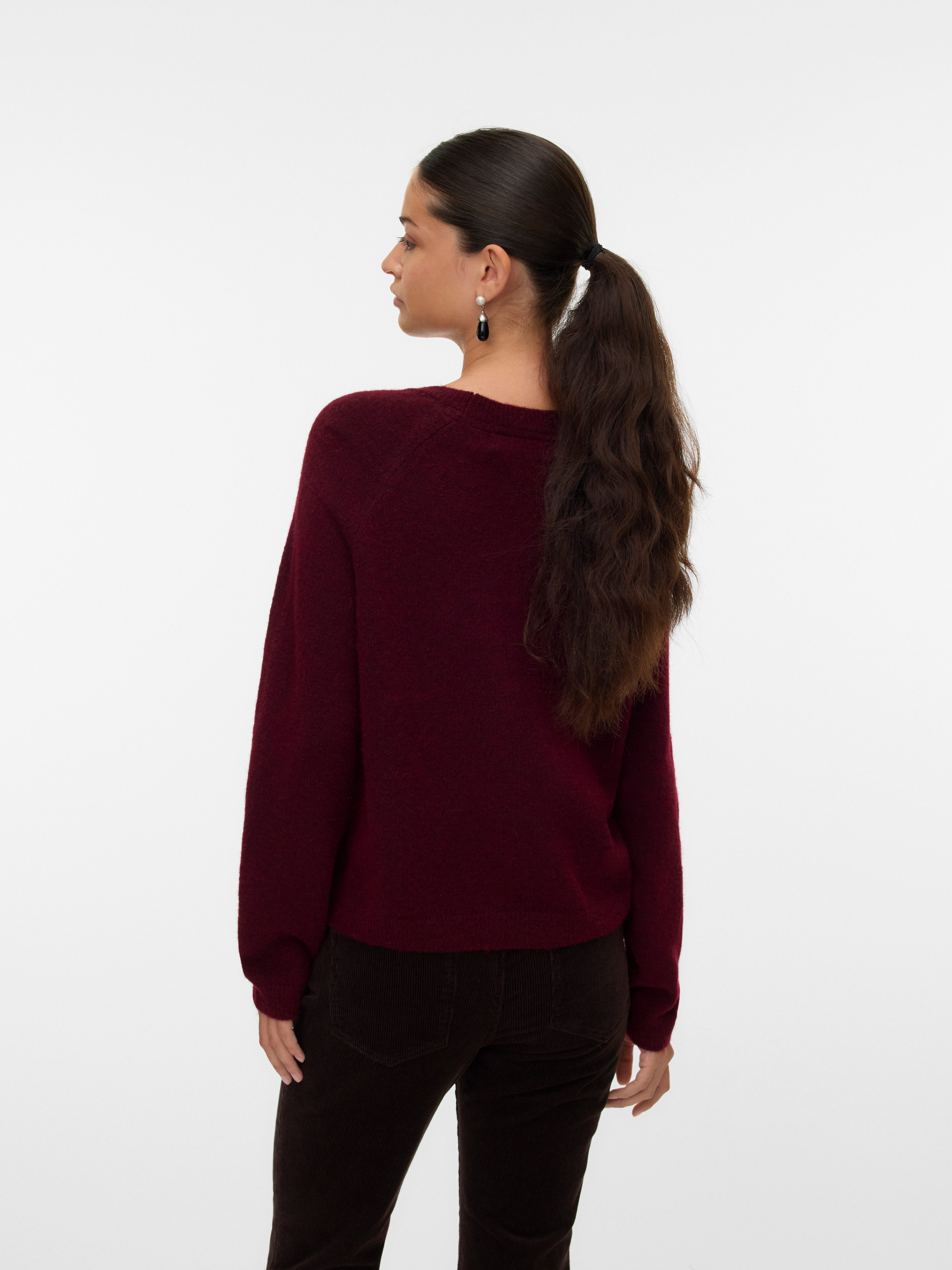 Vero Moda Strickpullover VMBAM LS O-NECK PULLOVER BOO ENT günstig online kaufen