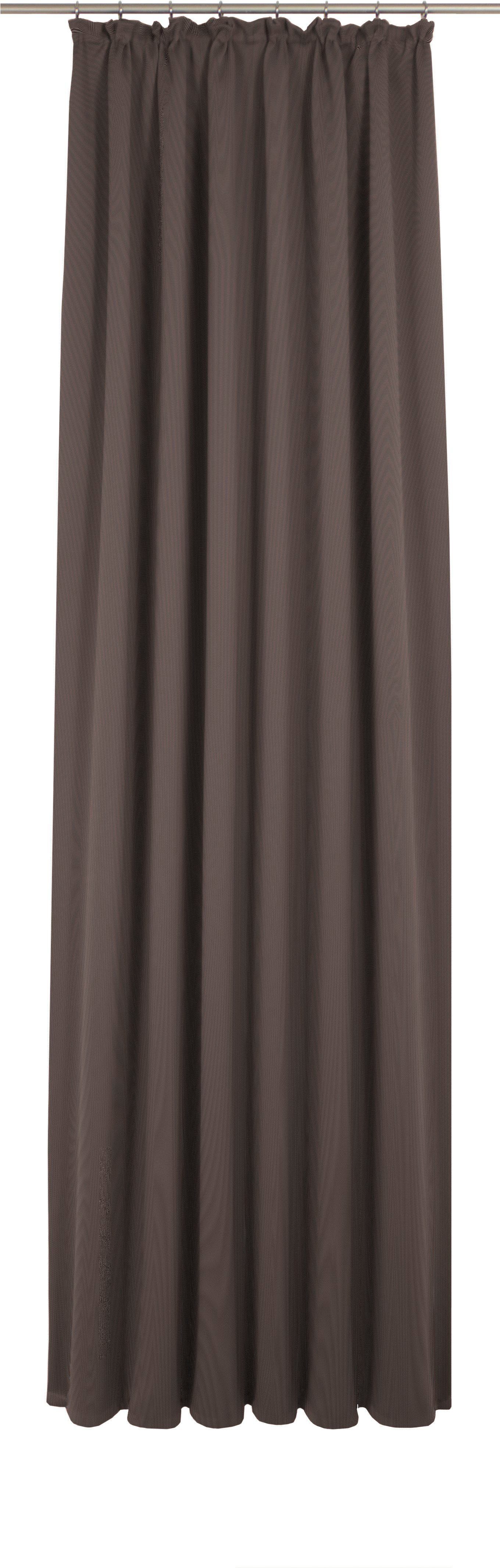 Vorhang Uni Collection, dunkelbraun Kräuselband blickdicht, (1 nachhaltig Jacquard, Adam, St)
