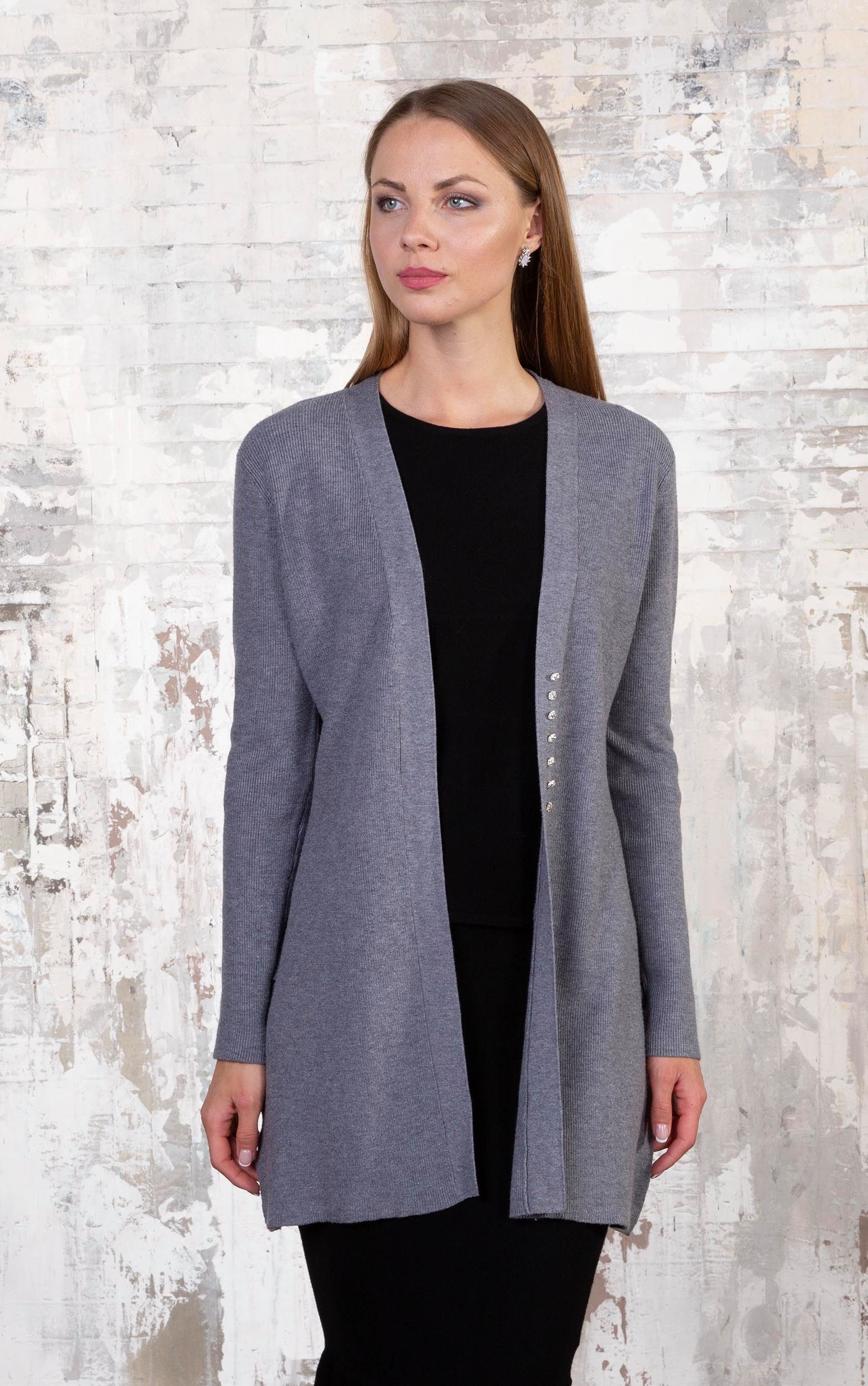 Cardigan mit Schmucksteinen