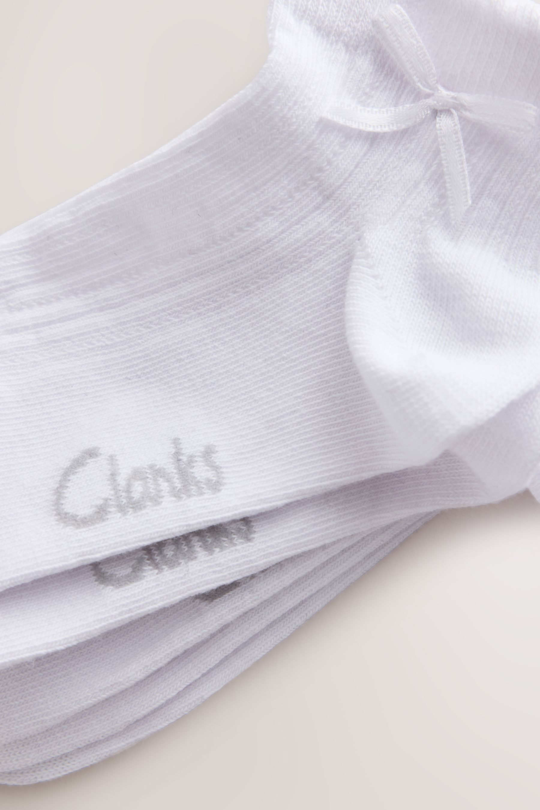 Clarks Basicsocken Clarks Back to School Füßlinge mit Schleife, 5 Stk (5-Paar)