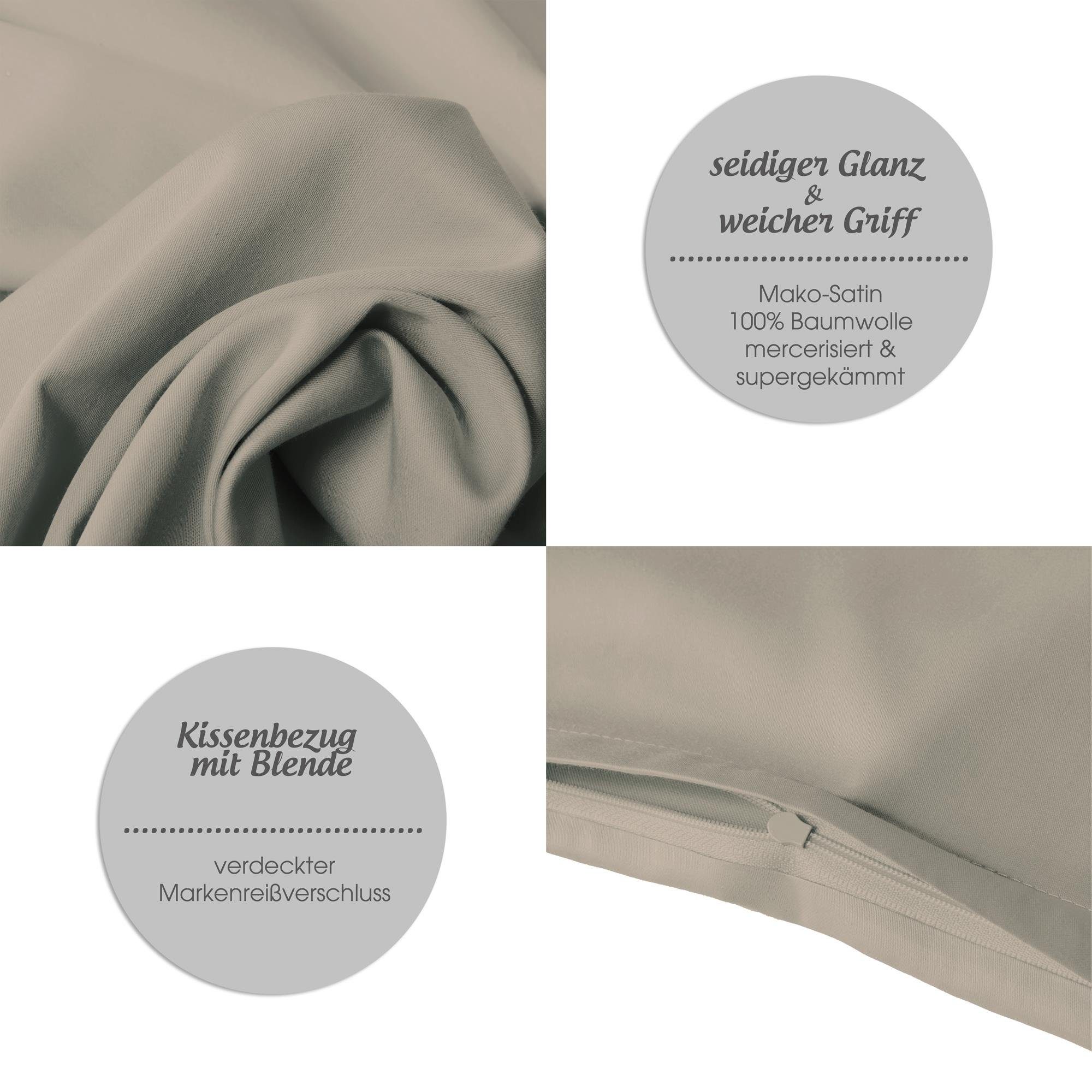 aqua-textil Kissenbezüge Luxury Kissenbezüge Kissenhüllen Mako günstig online kaufen