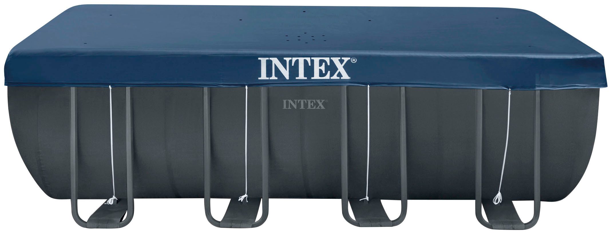 Intex Rechteckpool »Framepool«549x274x132 cm (Set), inkl. Luftmatratze Rainbow Seashell Float