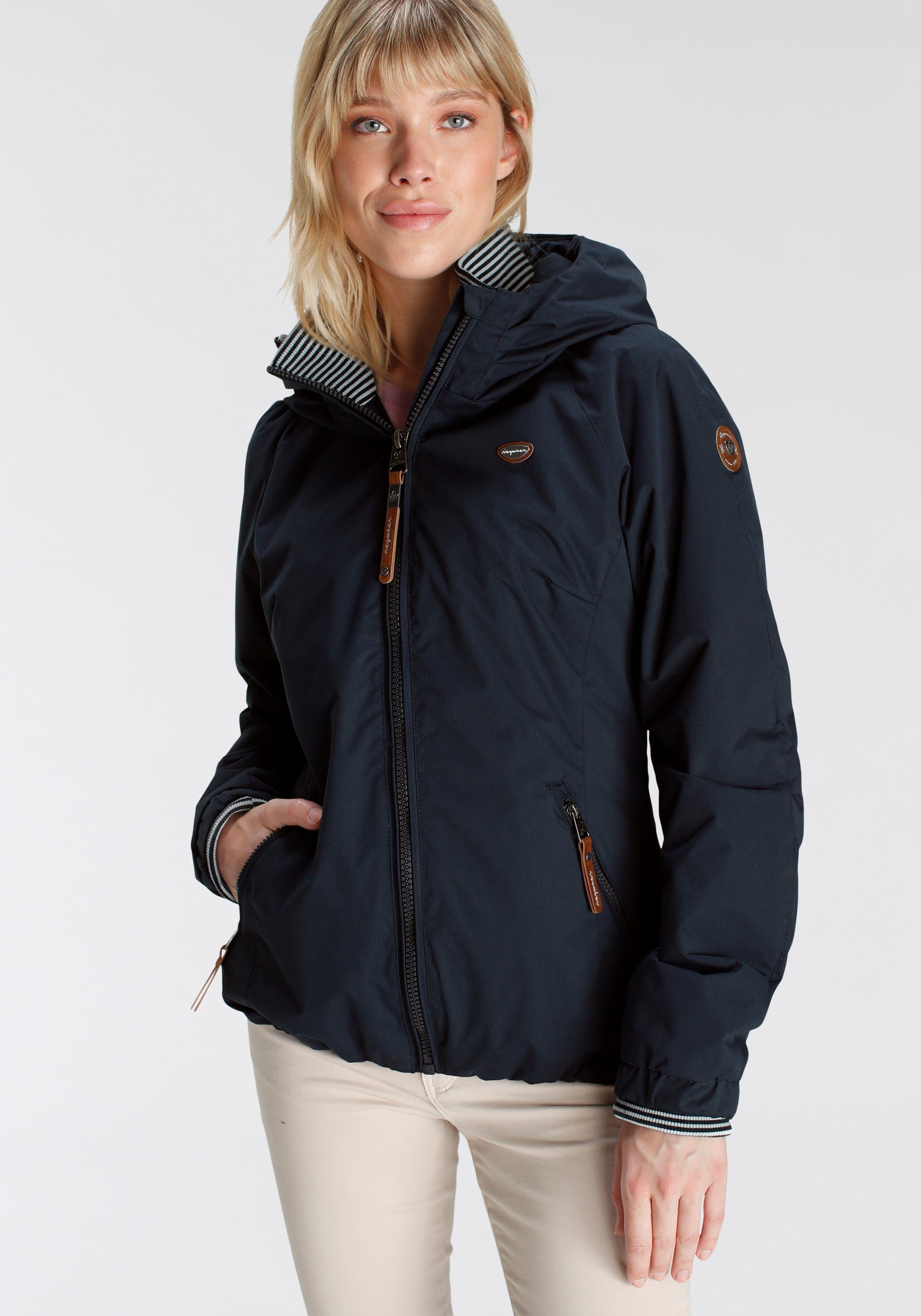 Ragwear Outdoorjacke DIZZIE UNI O trendige Übergangsjacke mit Kapuze navy | Übergangsjacken