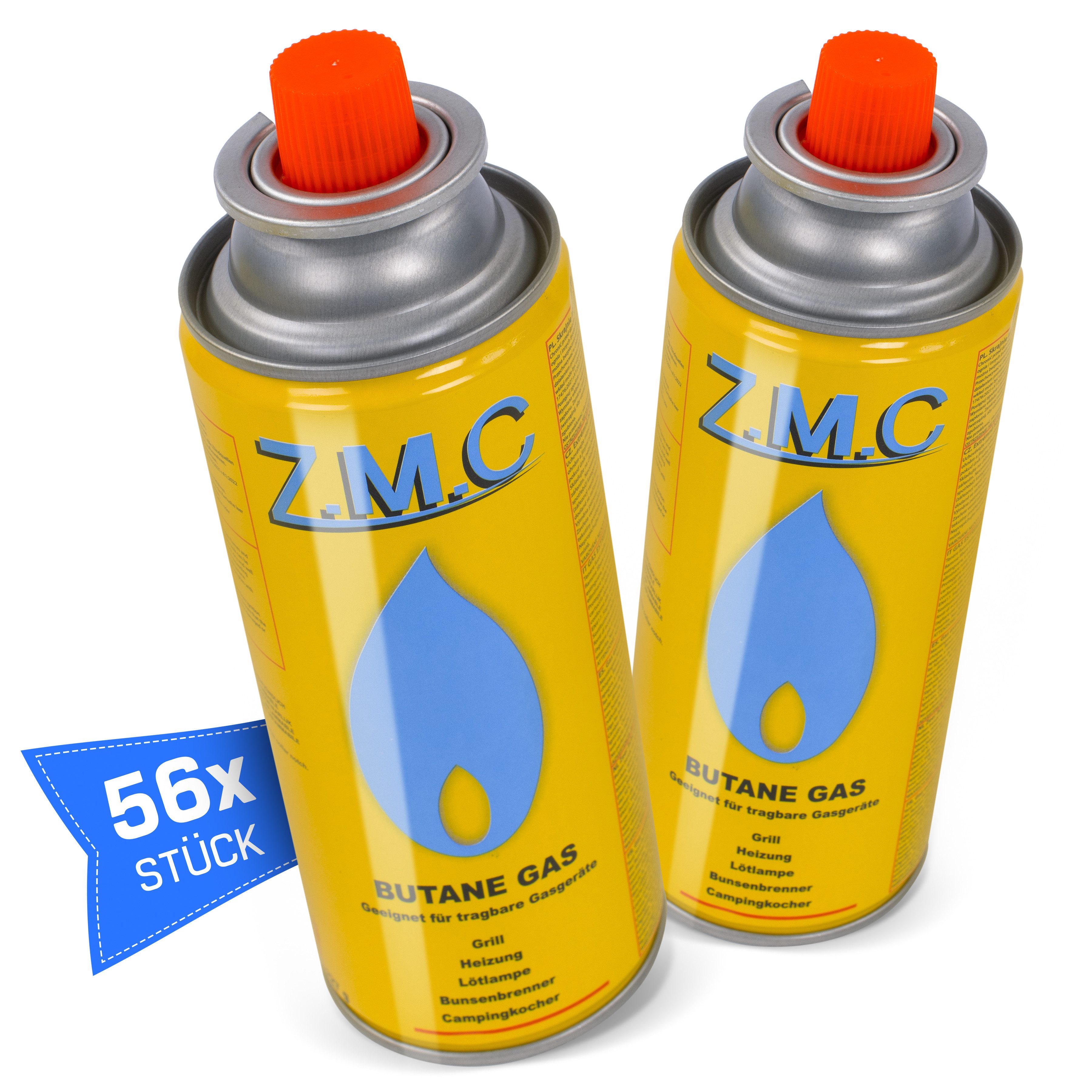 Gaskartusche 56x Butan Gas Kartusche 227g Газовые баллончики Butangas MSF-1a, Zubehör für Für Campingkocher Bunsenbrenner Gasbrenner Gaskocher Campinggas, Campinggas
