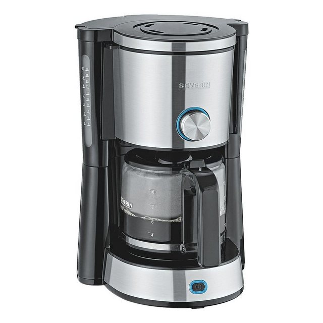 Severin Filterkaffeemaschine, 1.25l Kaffeekanne, mit Glaskanne, bis 10 Tassen, 1000 Watt