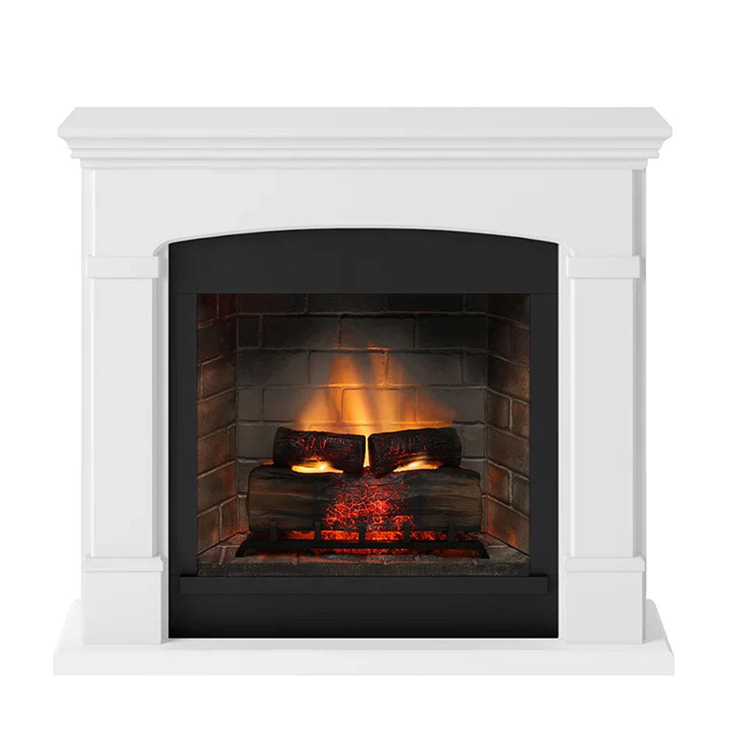 TAGU Elektrokamin Helmi Elektrokamin weiß mit neuester Generation 3D Flame Knistersound