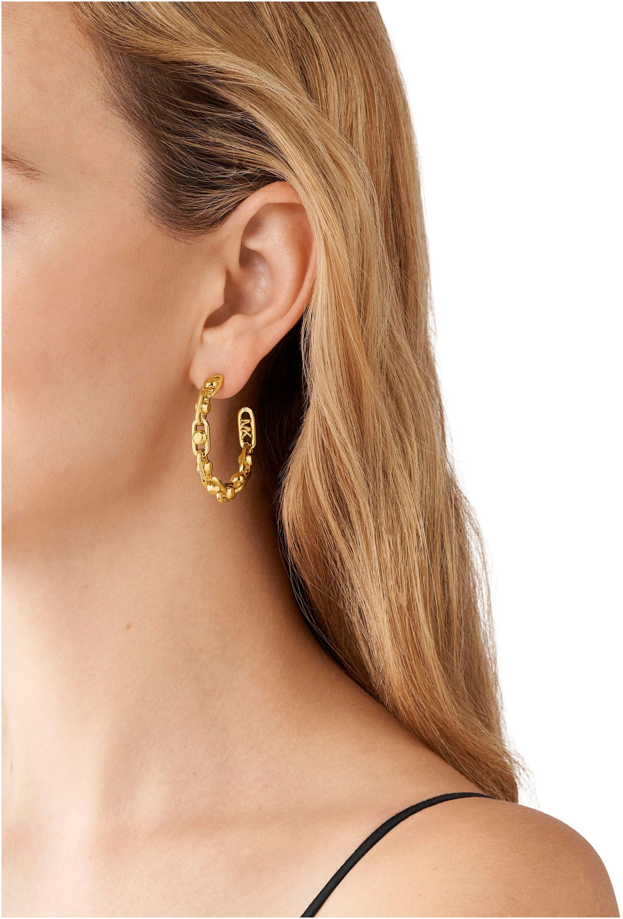 MICHAEL KORS Paar Creolen Schmuck Geschenk Metall Ohrringe ASTOR LINK