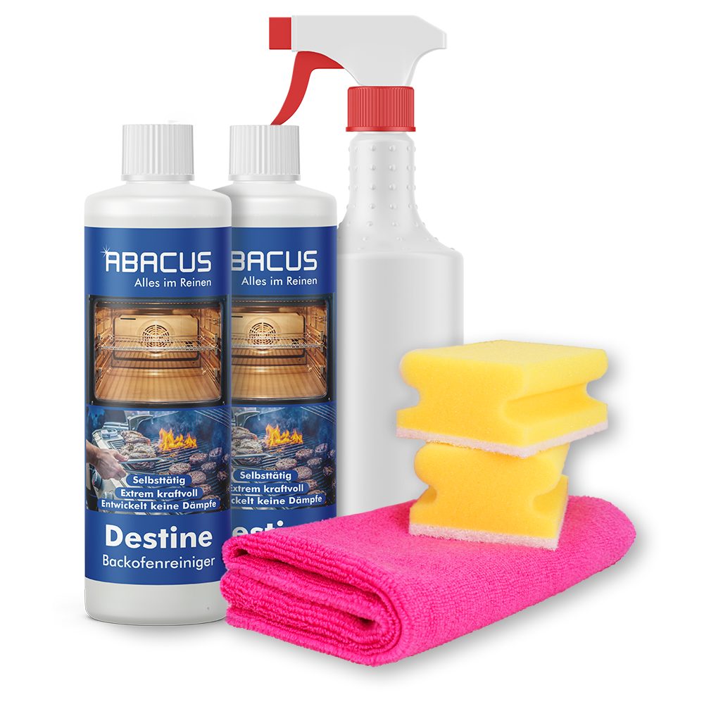 ABACUS Backofenreiniger, Grillreiniger, Ofenreiniger, Herdreiniger Backofenreiniger (Geeignet für Ofen, Grill, Töpfe etc., [6-St. Beseitigt problemlos eingebrannte Fette Beseitigt problemlos eingebrannte Fette)