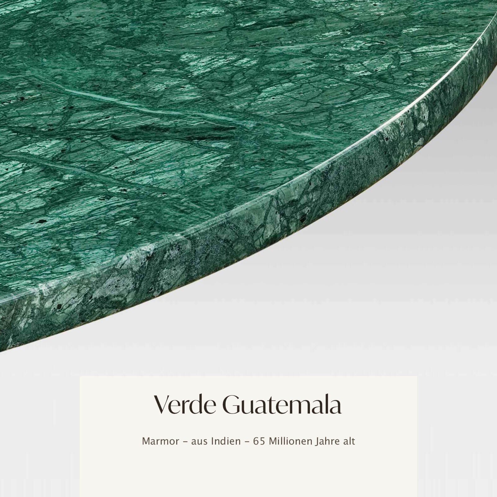 Atelier OVAL oval, weiß Esstisch Verde schwarz MAGNA MARMOR, Guatemala BERGEN Esstisch 200x100x75cm mit Metallgestell, ECHTEM
