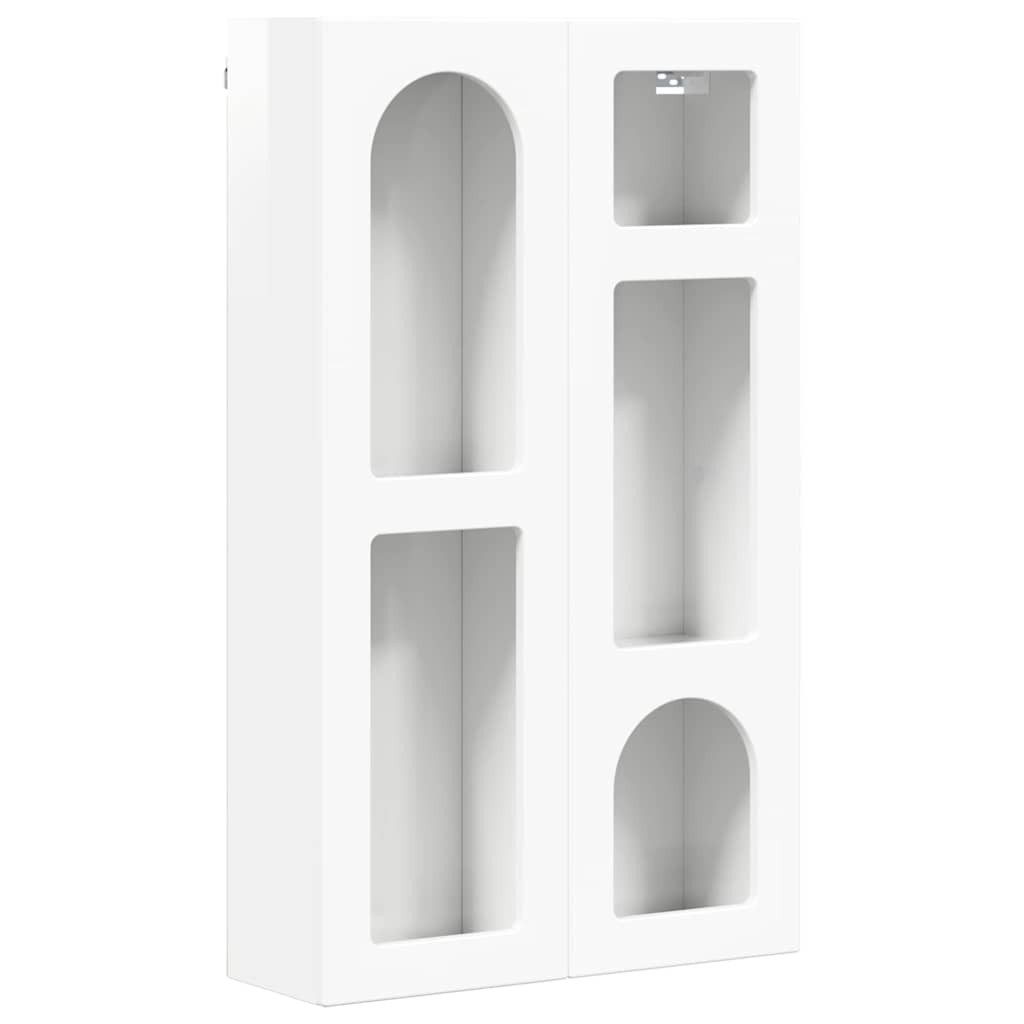 vidaXL Hängeschrank 59 x 20 x 100 cm Hängeschrank Hochglanz Weiß 59x20x100 cm Spanplatte