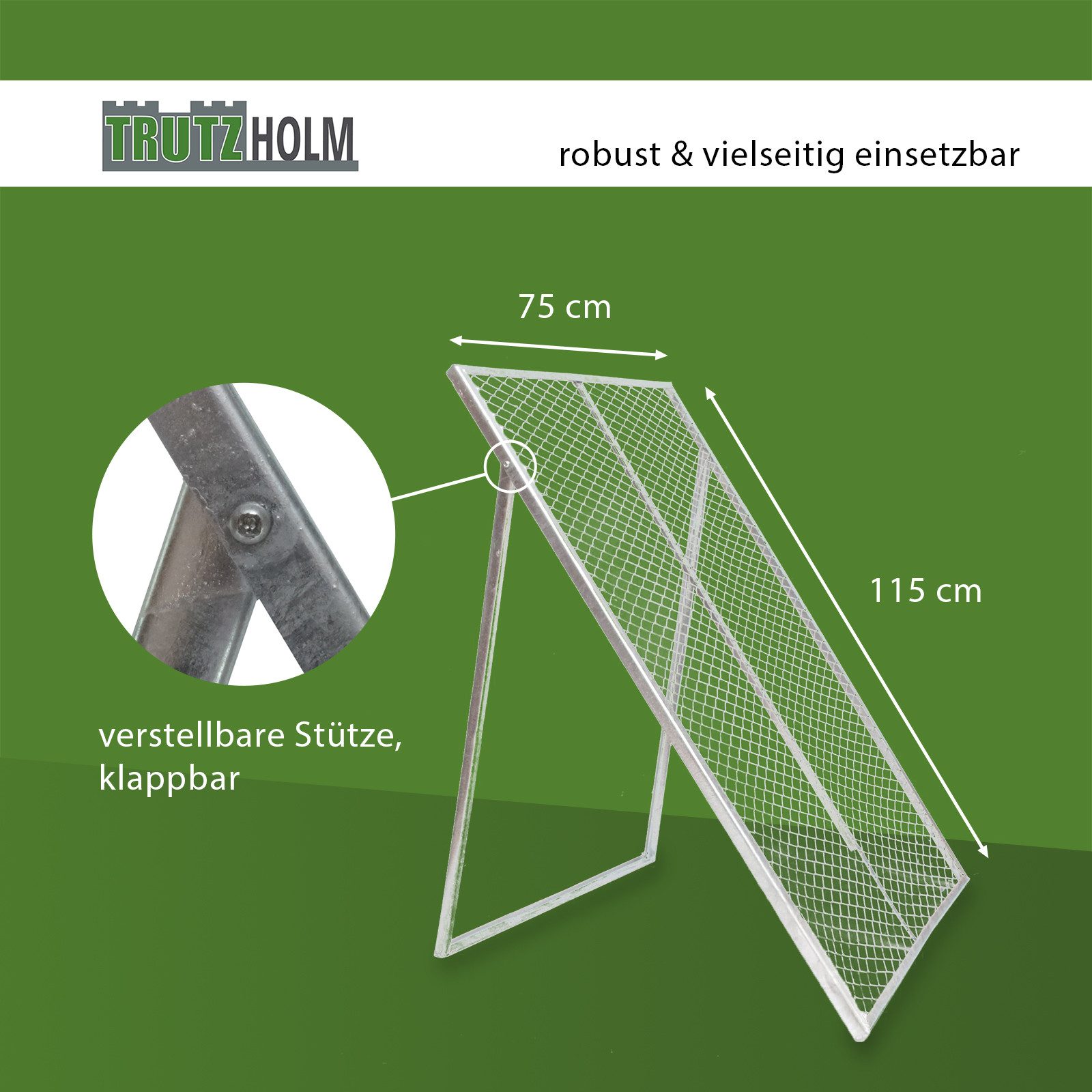 TRUTZHOLM Komposter XL Durchwurfsieb Kompostsieb 115x75 cm Erdsieb, BxTxH: 75x75x115 cm, 0 l, (Produkt, 1 St), Winkeleinfassung