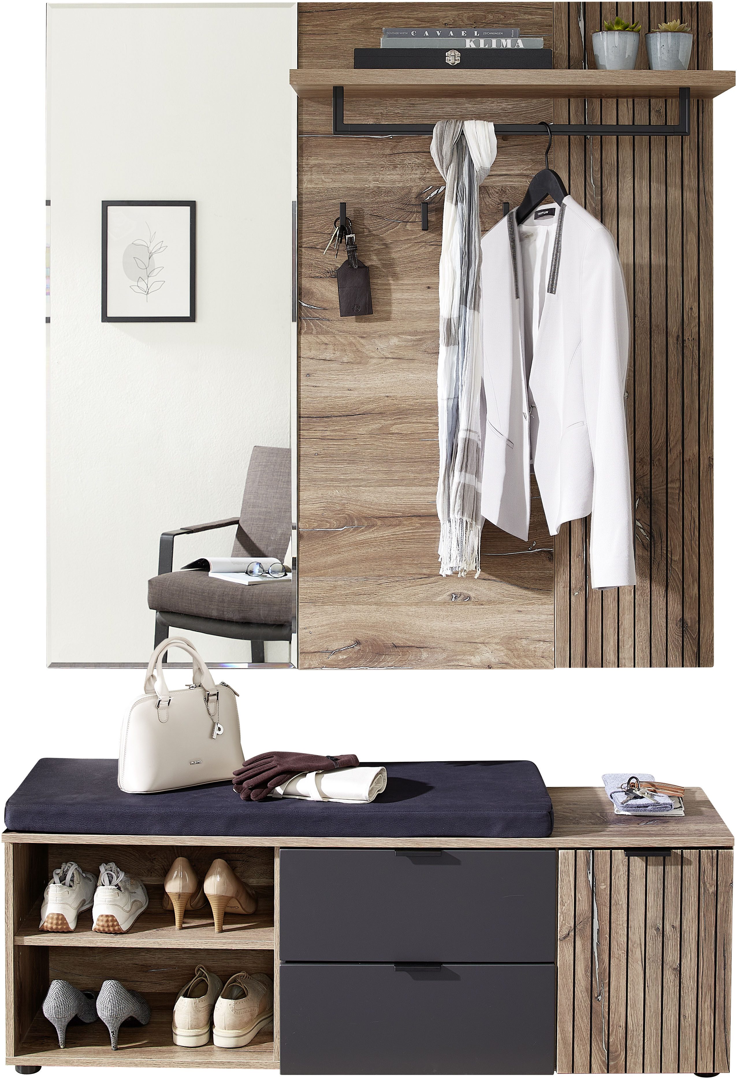 Innostyle Garderoben-Set LINEA Garderoben Set,besteht aus 2 Typen, 134x204x38cm (B/H/T), (2-St)