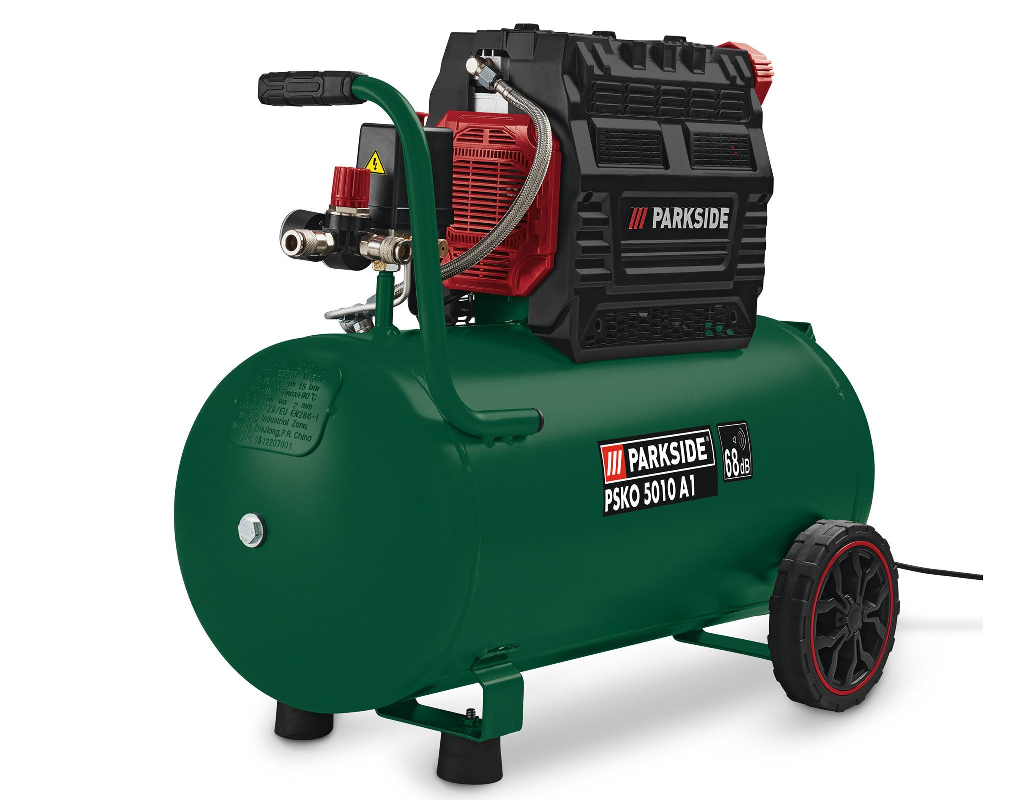 Parkside Kompressor Druckluft Kessel 50 L Silent PSKO 5010 A1, max. 10 bar günstig online kaufen