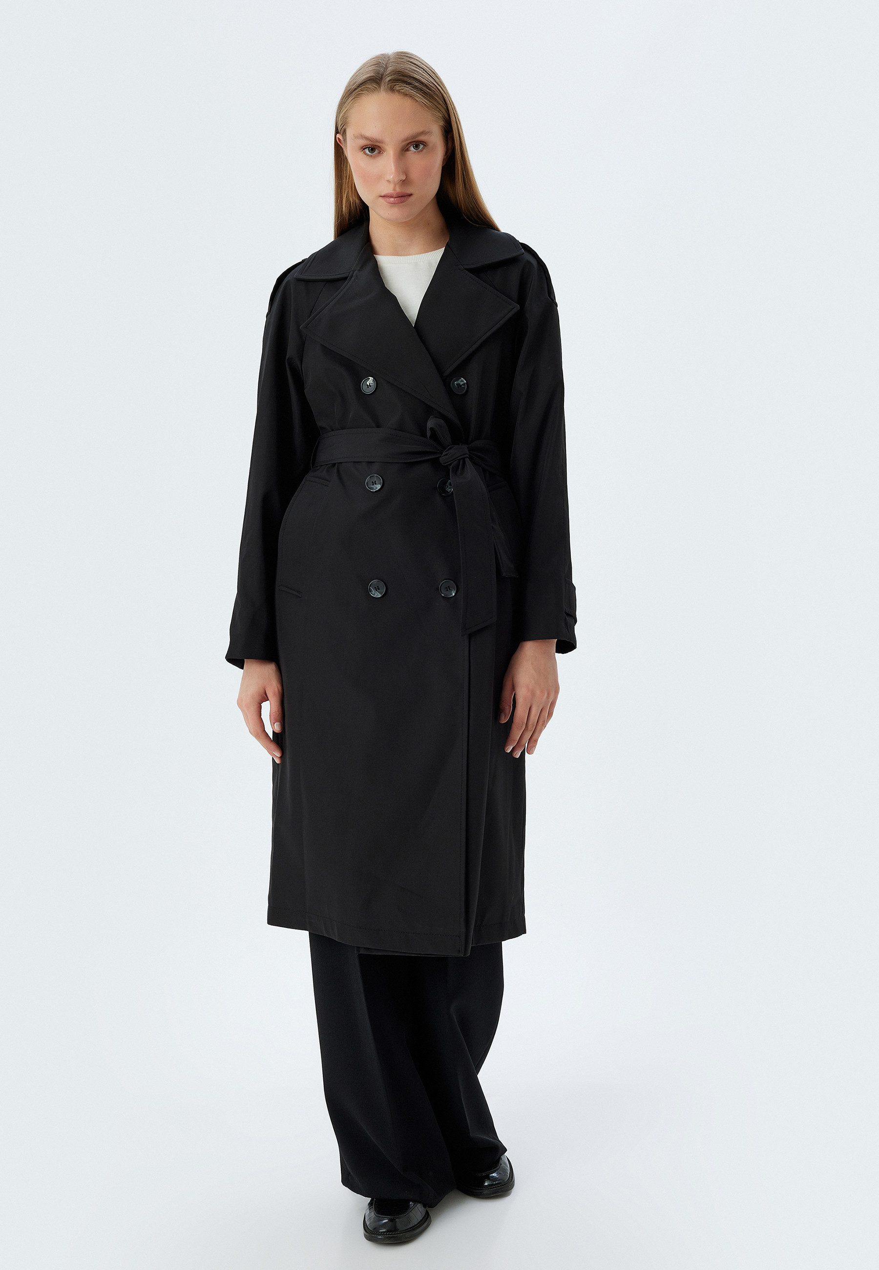 Koton Trenchcoat Regular Mit Bauchgurt
