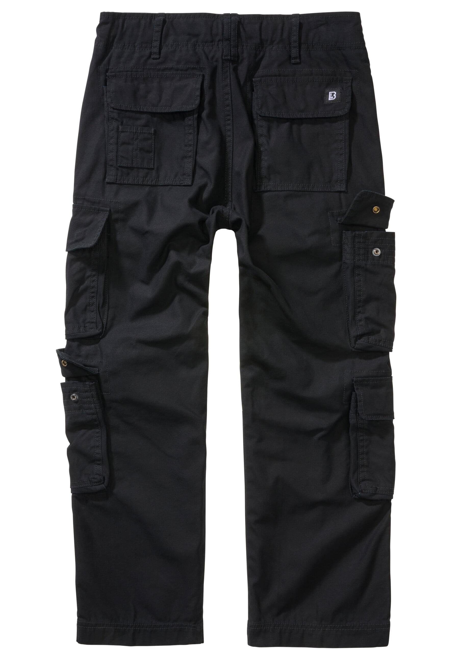 Brandit Cargohose Herren Kids Pure black (1-tlg) Trouser