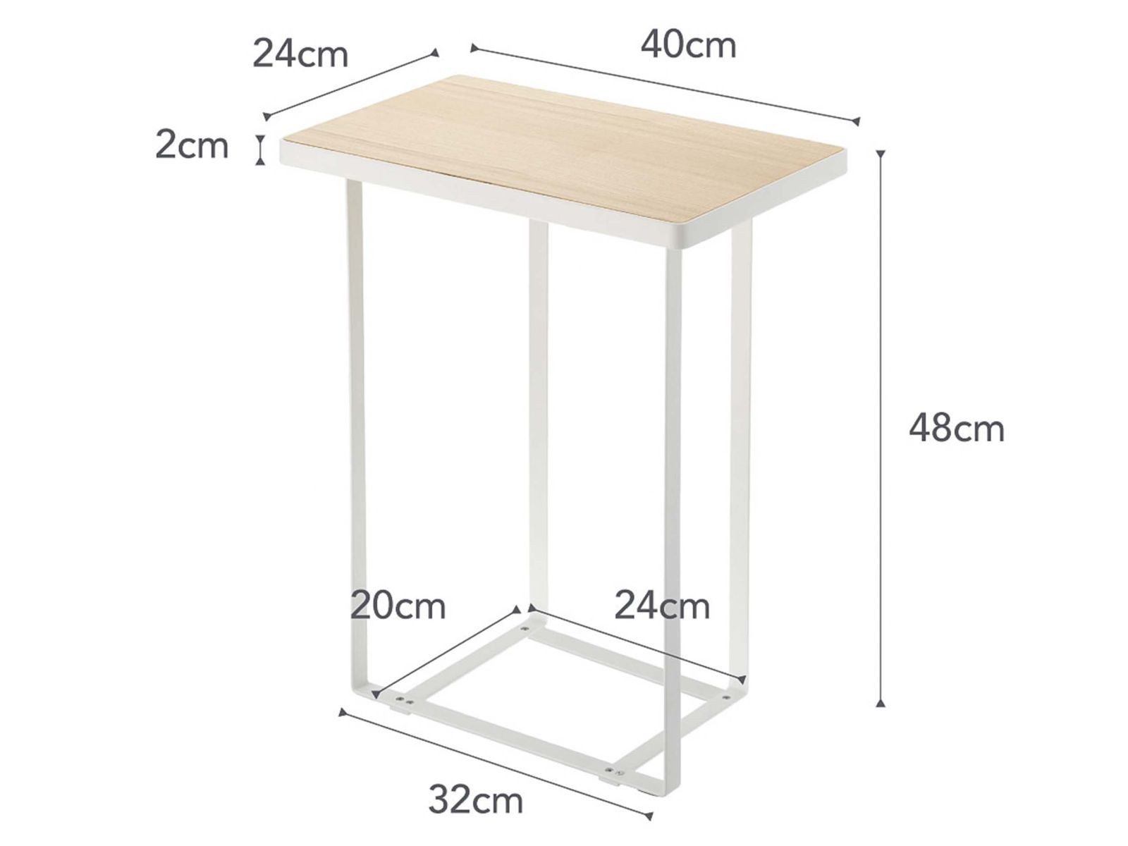 Yamazaki Beistelltisch "Tower" Ablagetisch 40x48x24cm, Sofatisch, günstig online kaufen