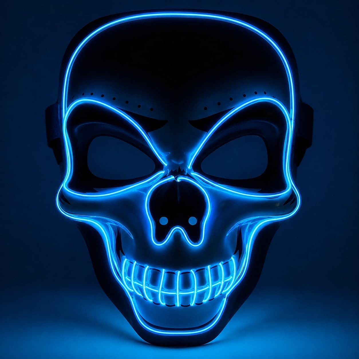 TK Gruppe Verkleidungsmaske Leuchtende Halloween-Kostümmaske in verschiedenen Motiven und Farben, (Packung), Steuerbar - drei Lichteffekten
