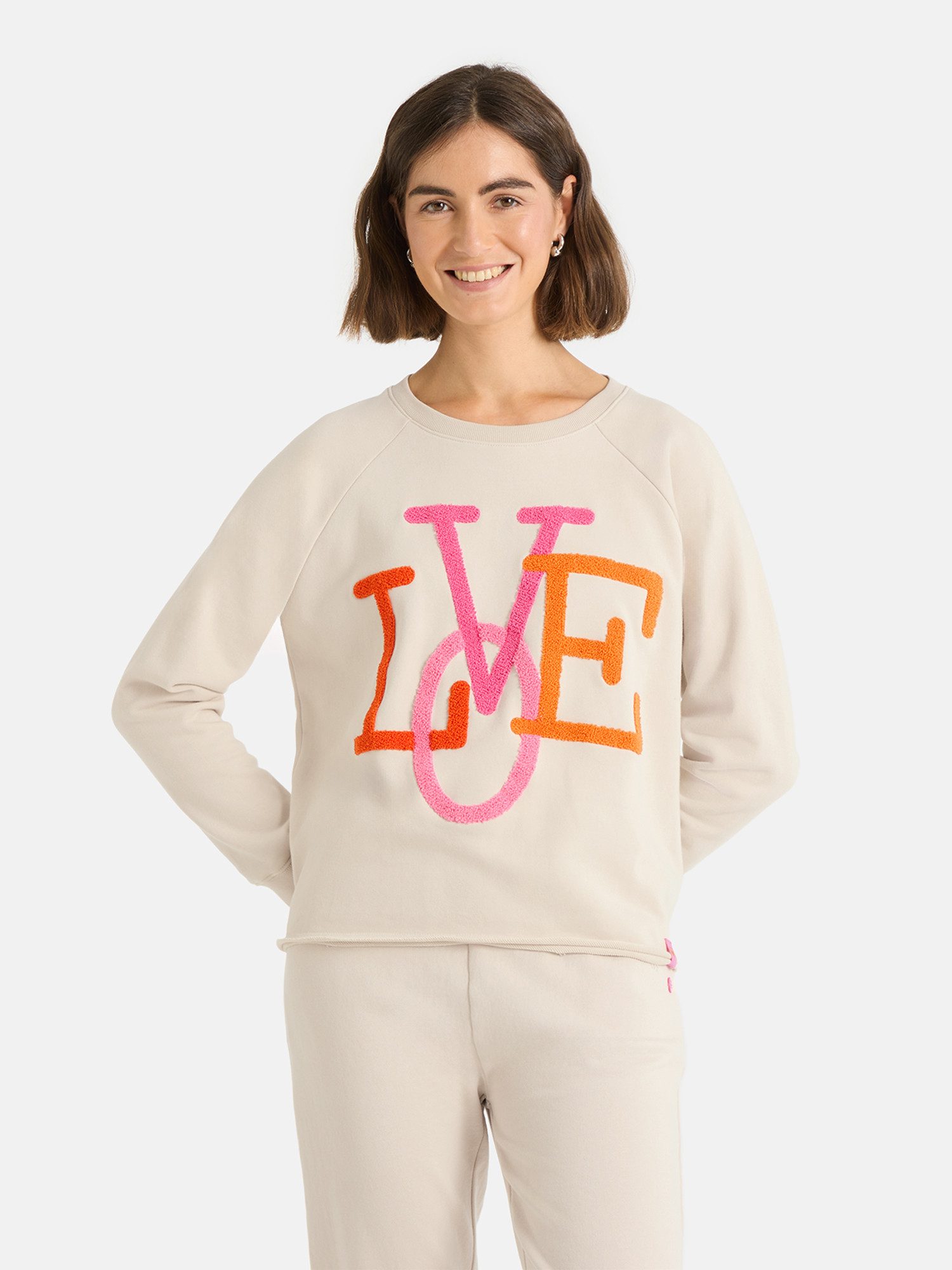 Lieblingsstück Sweatshirt BirdieL mit LOVE-Applikation, Rundhals