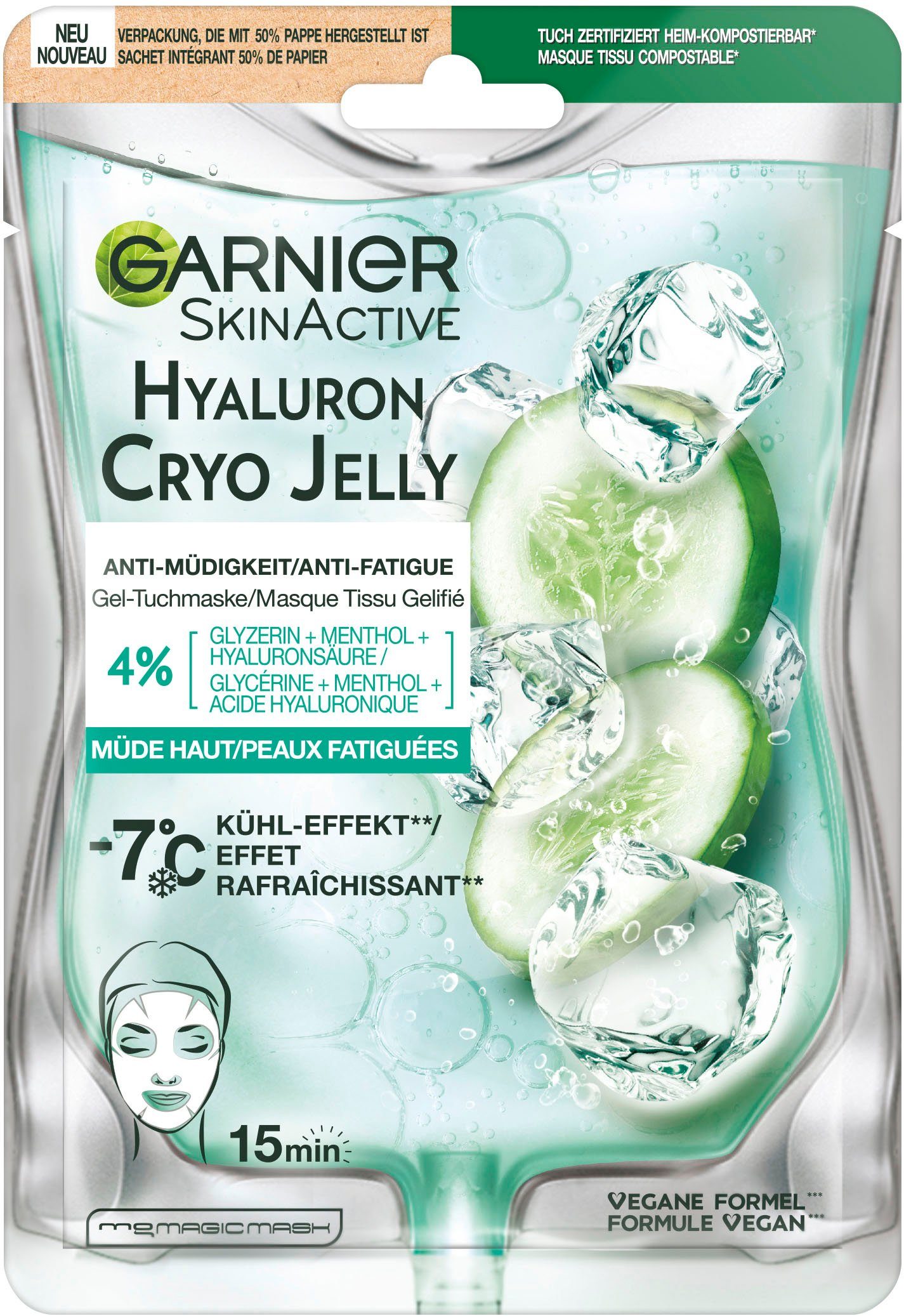 GARNIER Jelly Tuchmaske Gel-Tuchmaske Cryo Garnier