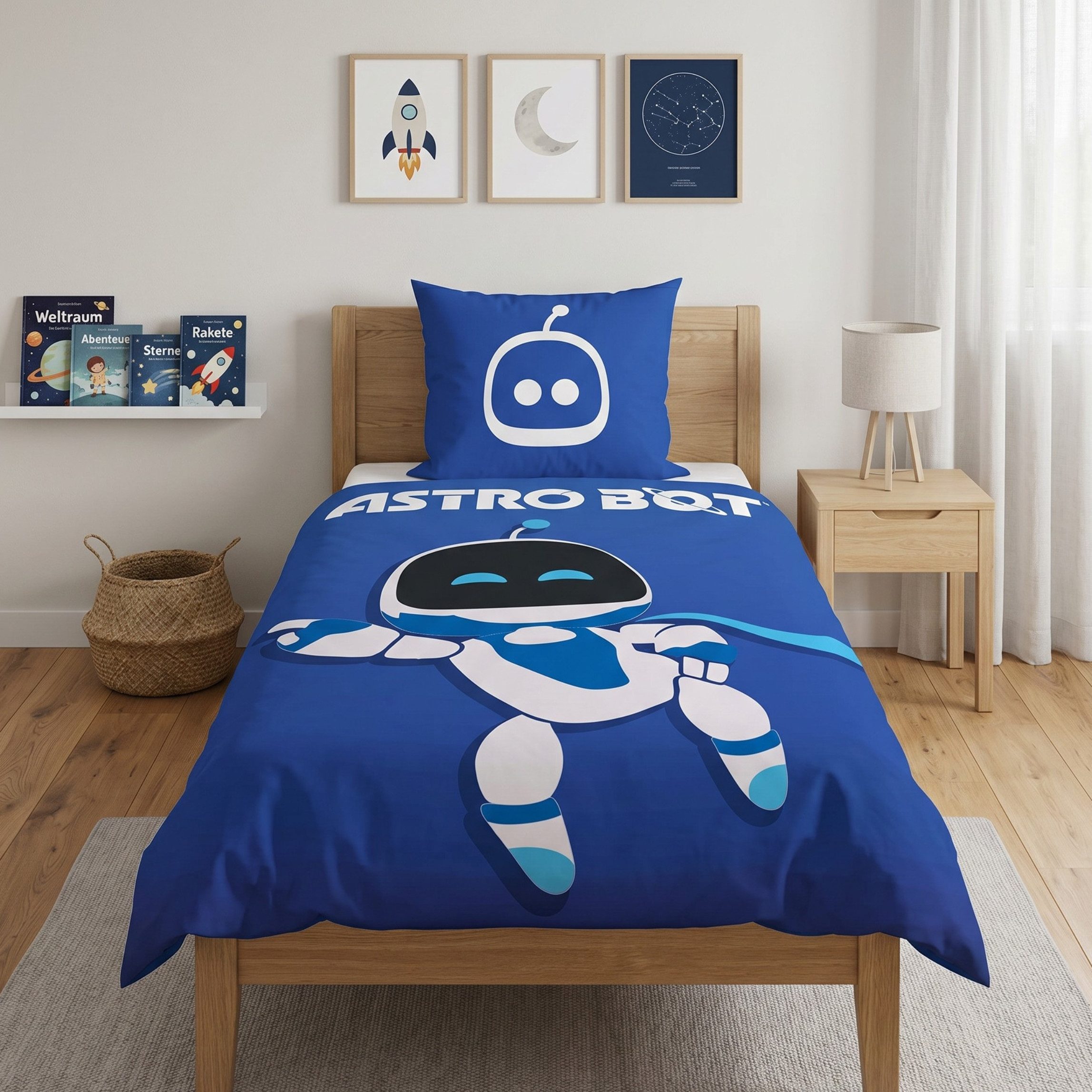 Bettwäsche 135x200 Astro Bot, Geschenk für Gamer