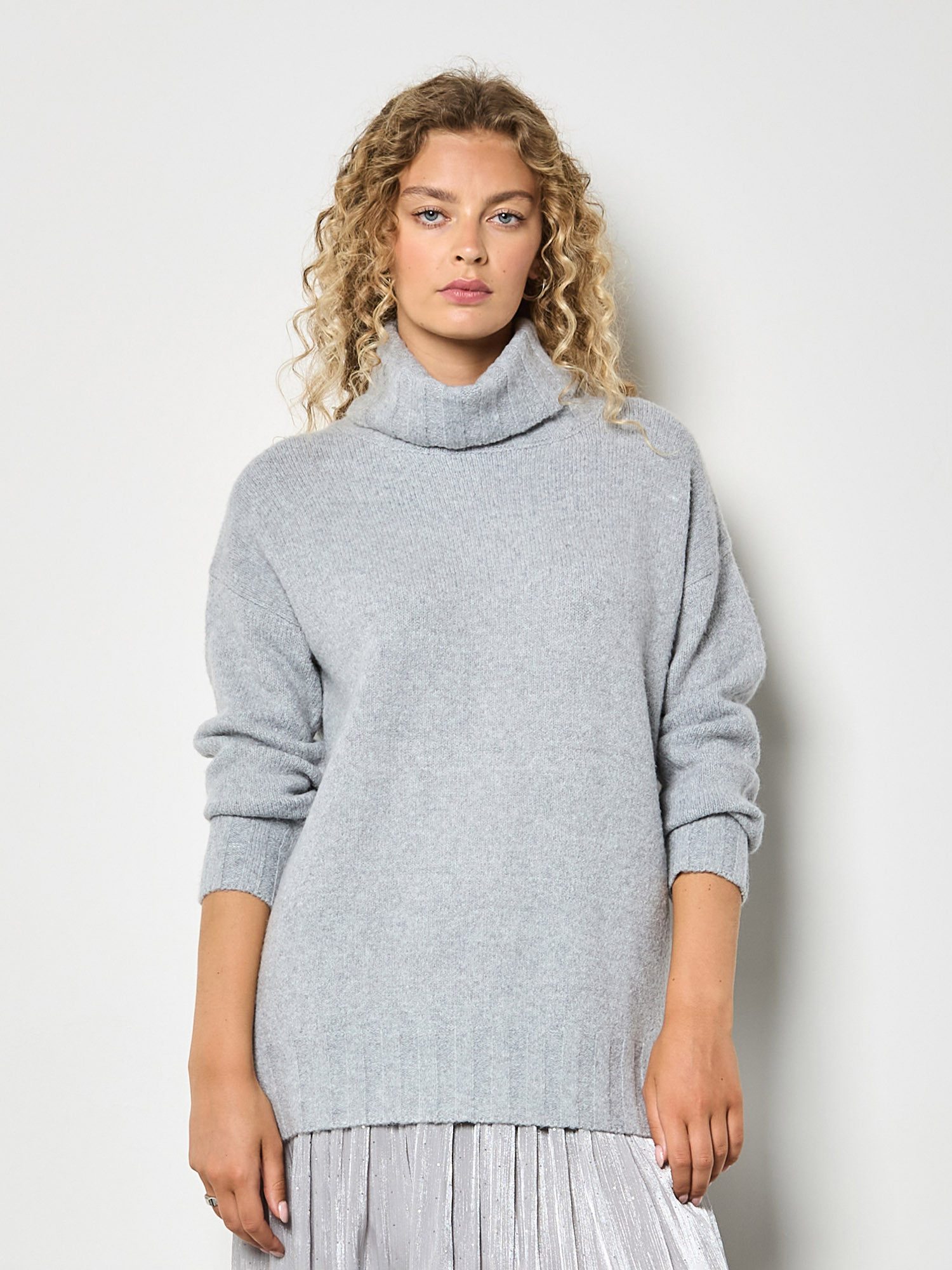 Apricot Rollkragenpullover Longpullover aus Grobstrick günstig online kaufen