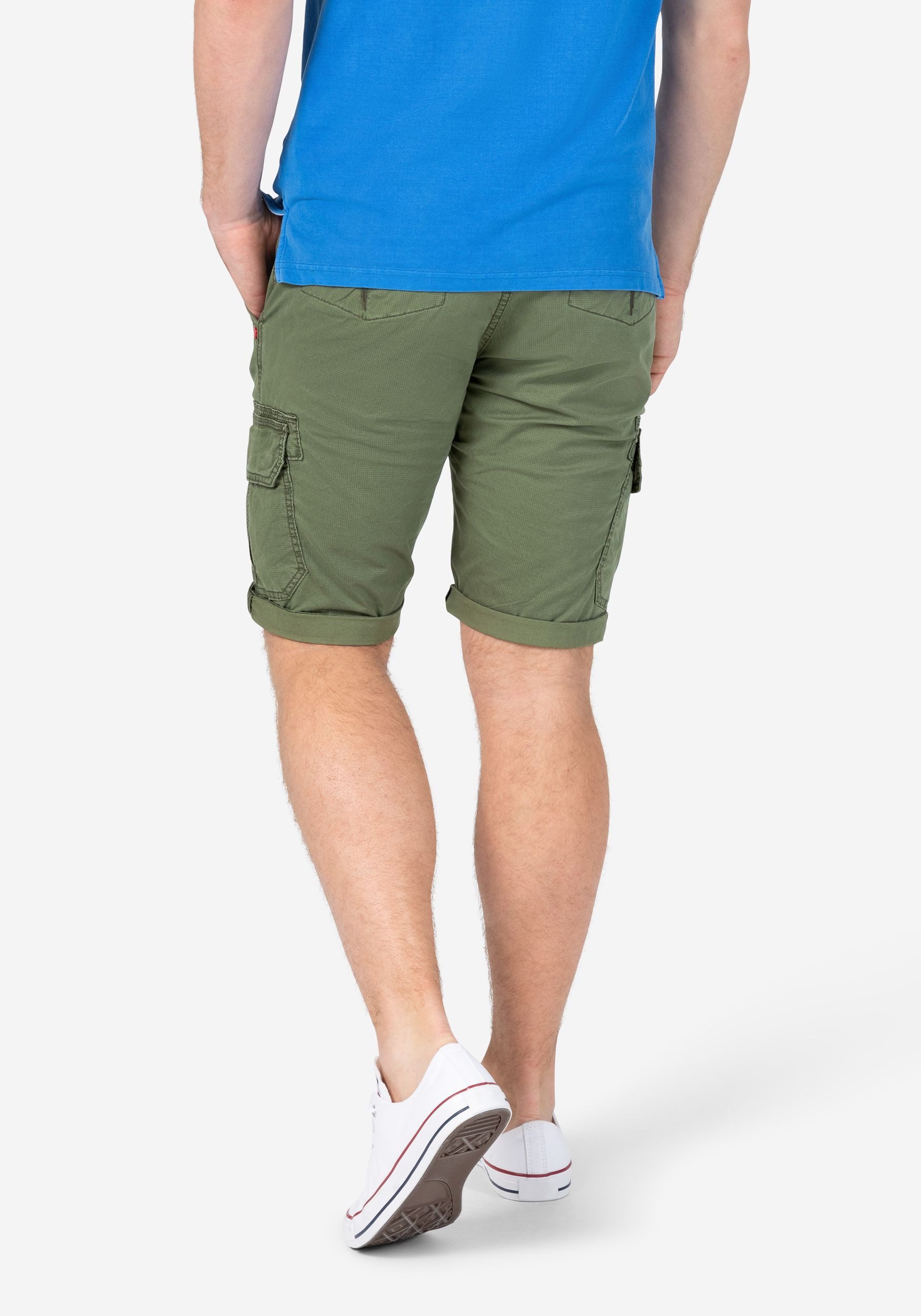 TIMEZONE Cargoshorts Cargo-Bermudas mit mit Taschen Einfarbig für Herren Baumwolle Regular Fit unifarben atmungsaktiv Reißverschluss