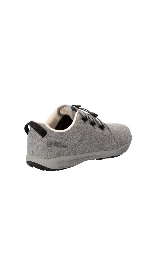 Jack Wolfskin Sneaker Spirit Wool Low (leichte, flexible Sohle) grau Damen Wanderschuh