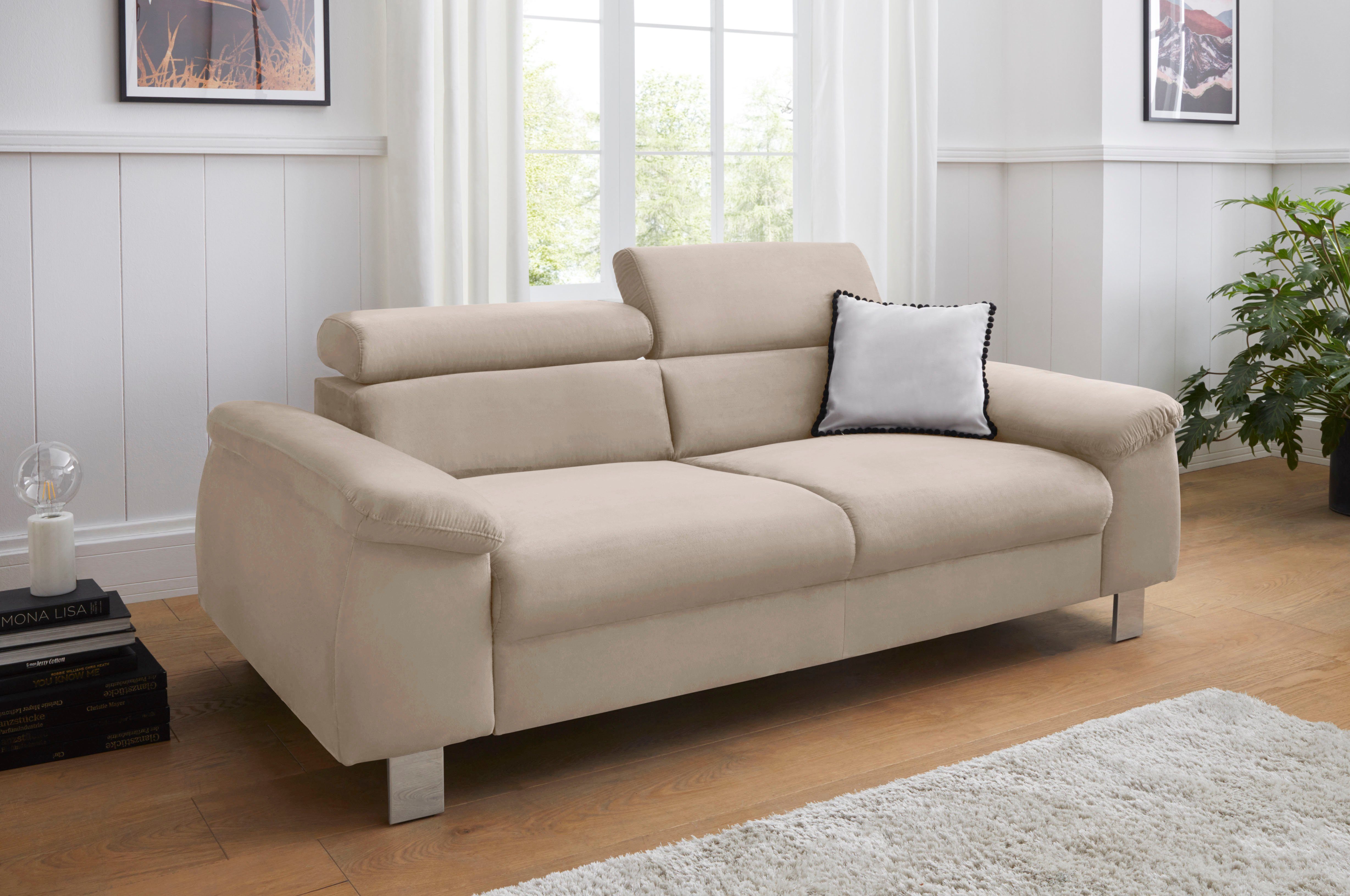 COTTA 3-Sitzer Komaris, B: 193 cm, mit Kopfteilverstellung