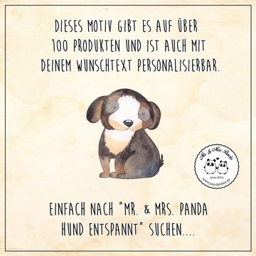 Mr. & Mrs. Panda Windlicht Hund Entspannen - Transparent - Geschenk, Hundespruch, Sprüche, Kerze (1 St), Gemütlich