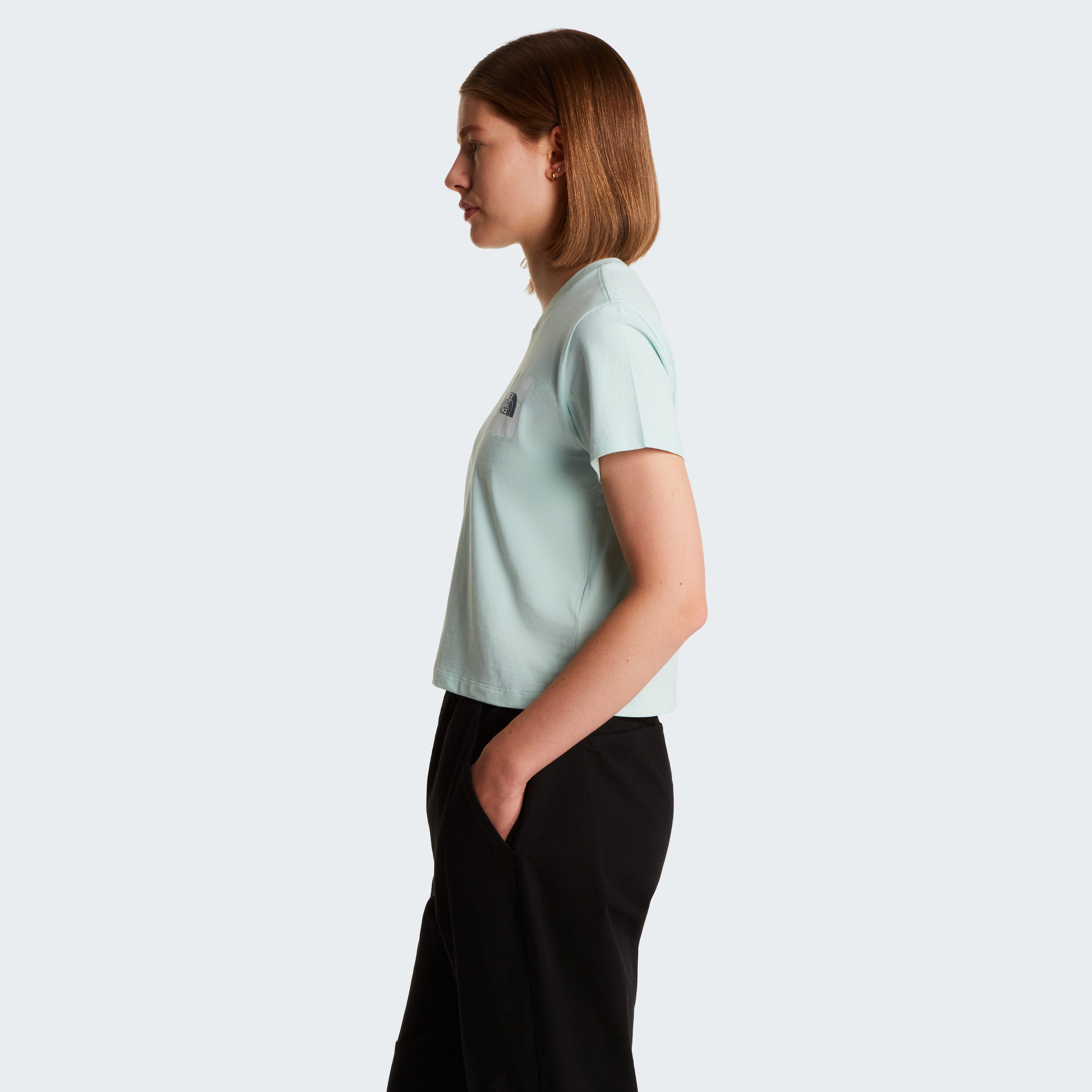 The North Face T-Shirt W SUN REGULAR SHORT SLEEVE CUTIE TEE-GRAPHIC sportlicher Stil, Kurzarm, für vielseitige Aktivitäten