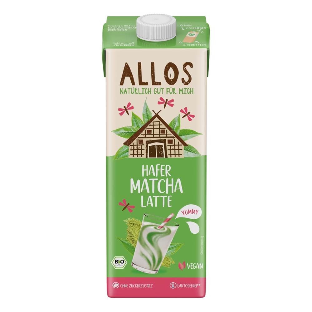 Allos Mixgetränk Drink - Hafer Matcha Latte 1l