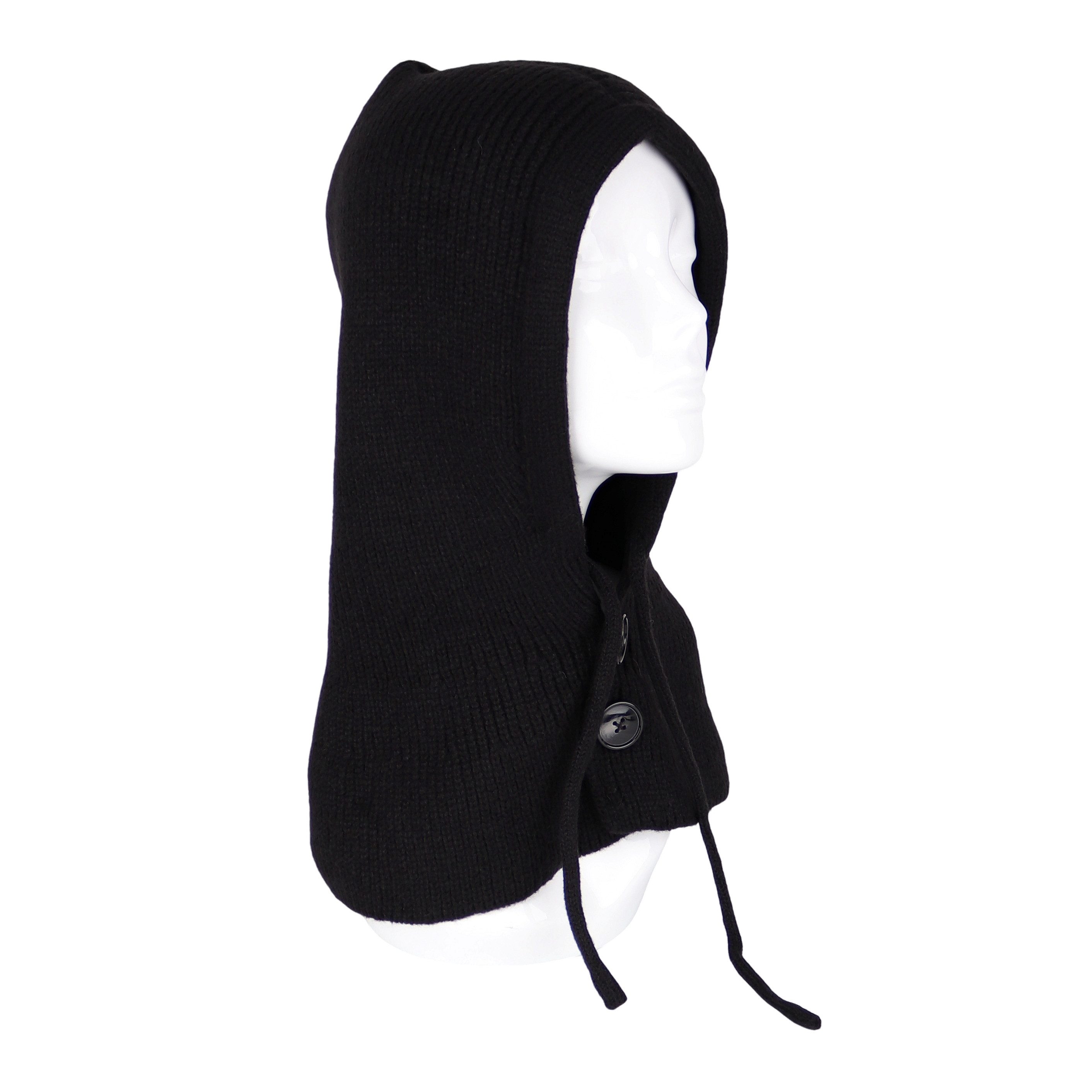 MIRROSI Strickmütze Damen BALACLAVA mit Zopfmuster oder Unifarben Wintermüt günstig online kaufen